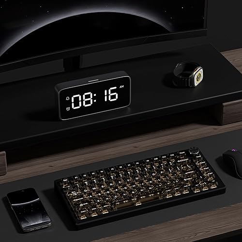 Miniatura 5 de dagaladoo Teclas transparentes negras para teclado mecánico, teclas MDA transparentes 60 75 100 por ciento, juego de teclas de gelatina cerámica