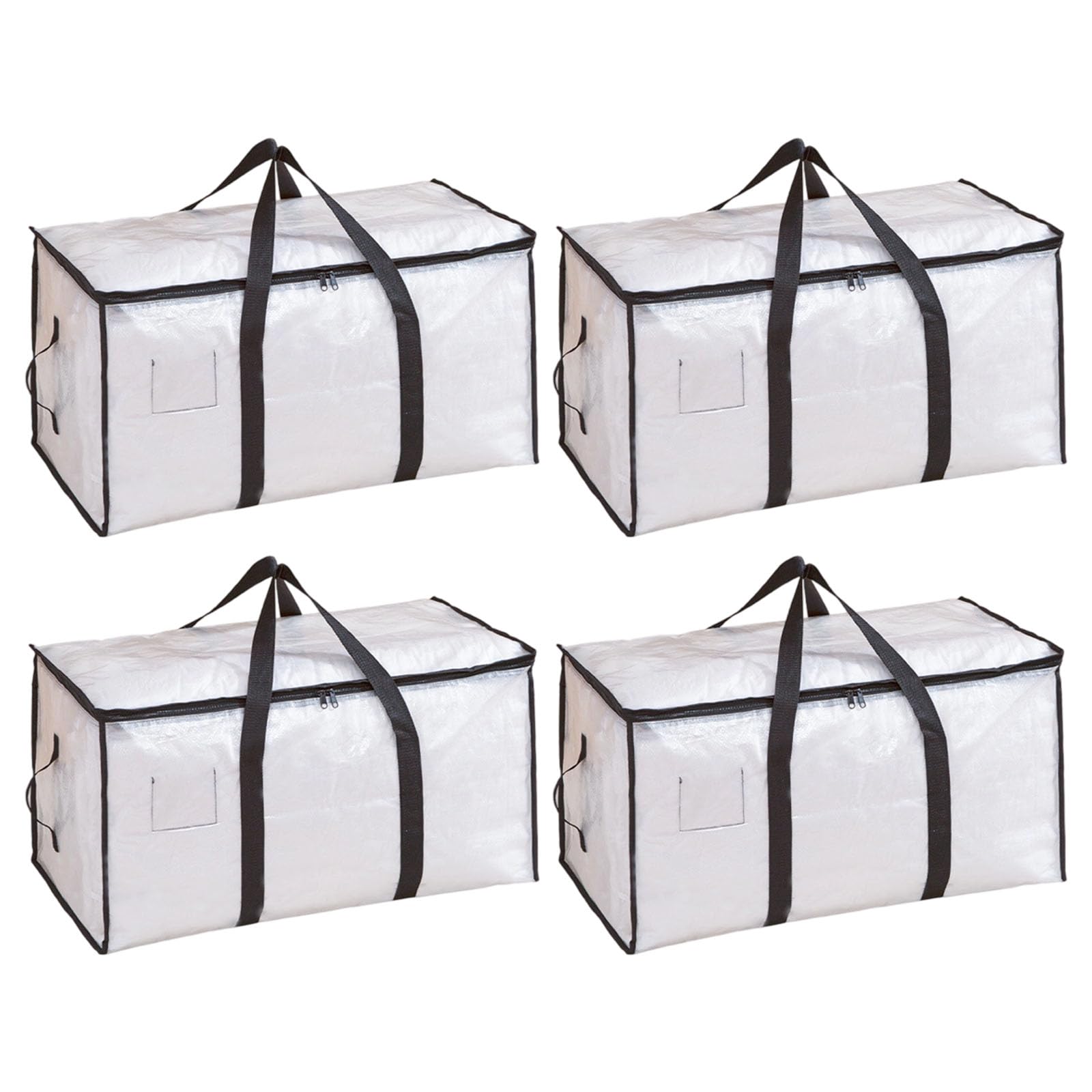 Buxuaaaa Visible Clothes Container Bag Large Capacity Waterproof Fabric Structure Reinforced Handles for Home Storage Quilt and Blankets Organizers
