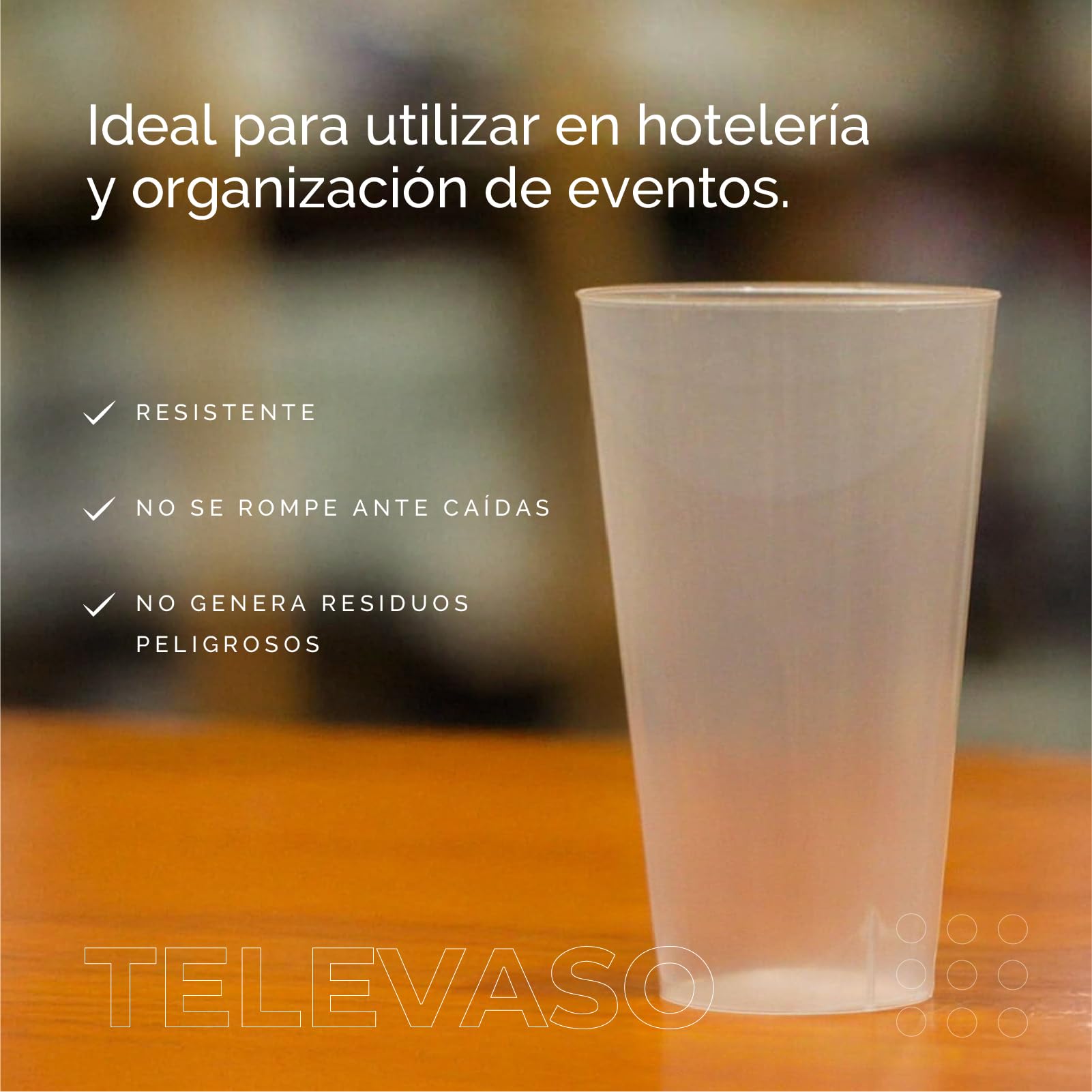 Vasos de plastico duro vaso desechable, reutilizable pack 100 unidades 1 Litro Extra Fuerte - Polipropileno (PP) irrompible traslúcido Satinado - Vaso ecológico Libre de BPA