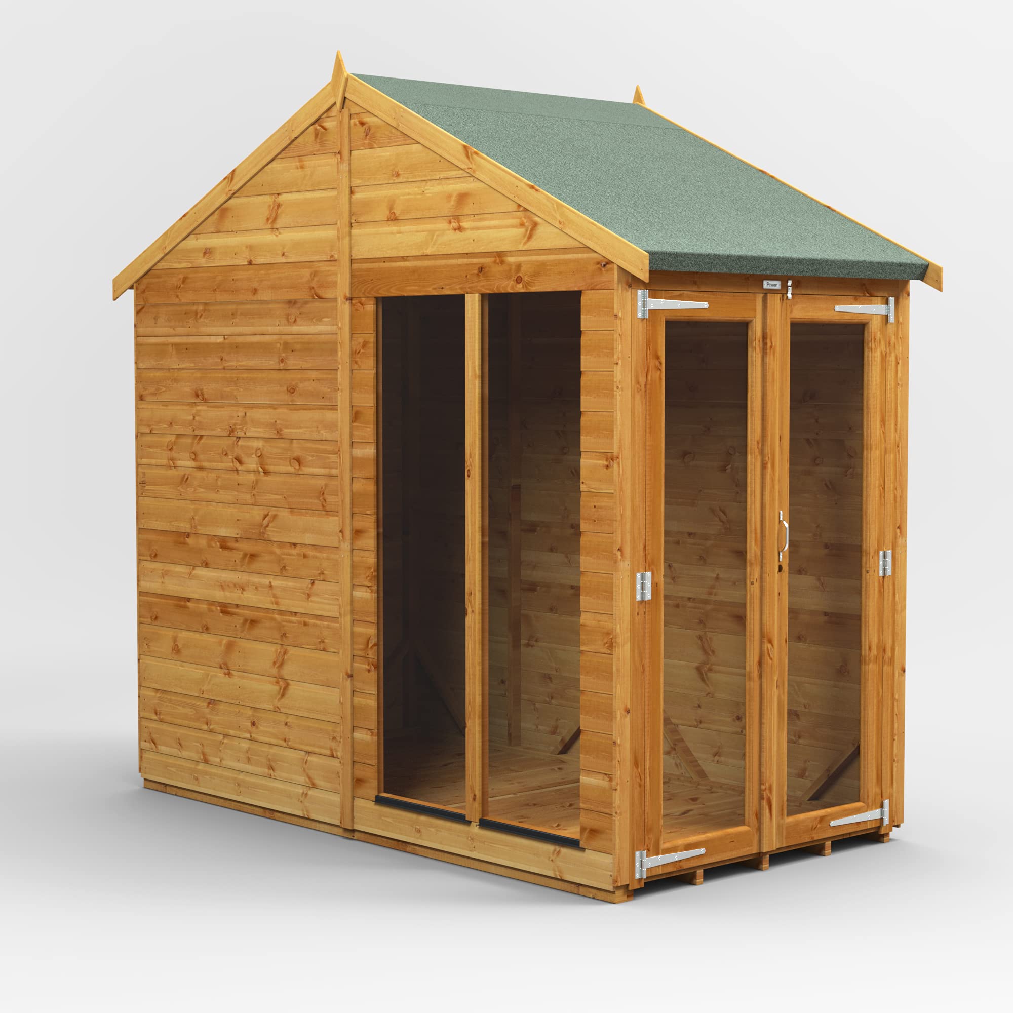 Powersheds High Grade Premium Apex Summer House Wooden Shed with Security Features, PVC Window Sills, Door & Window Flexibility, made from Extra Thick Timber - 3