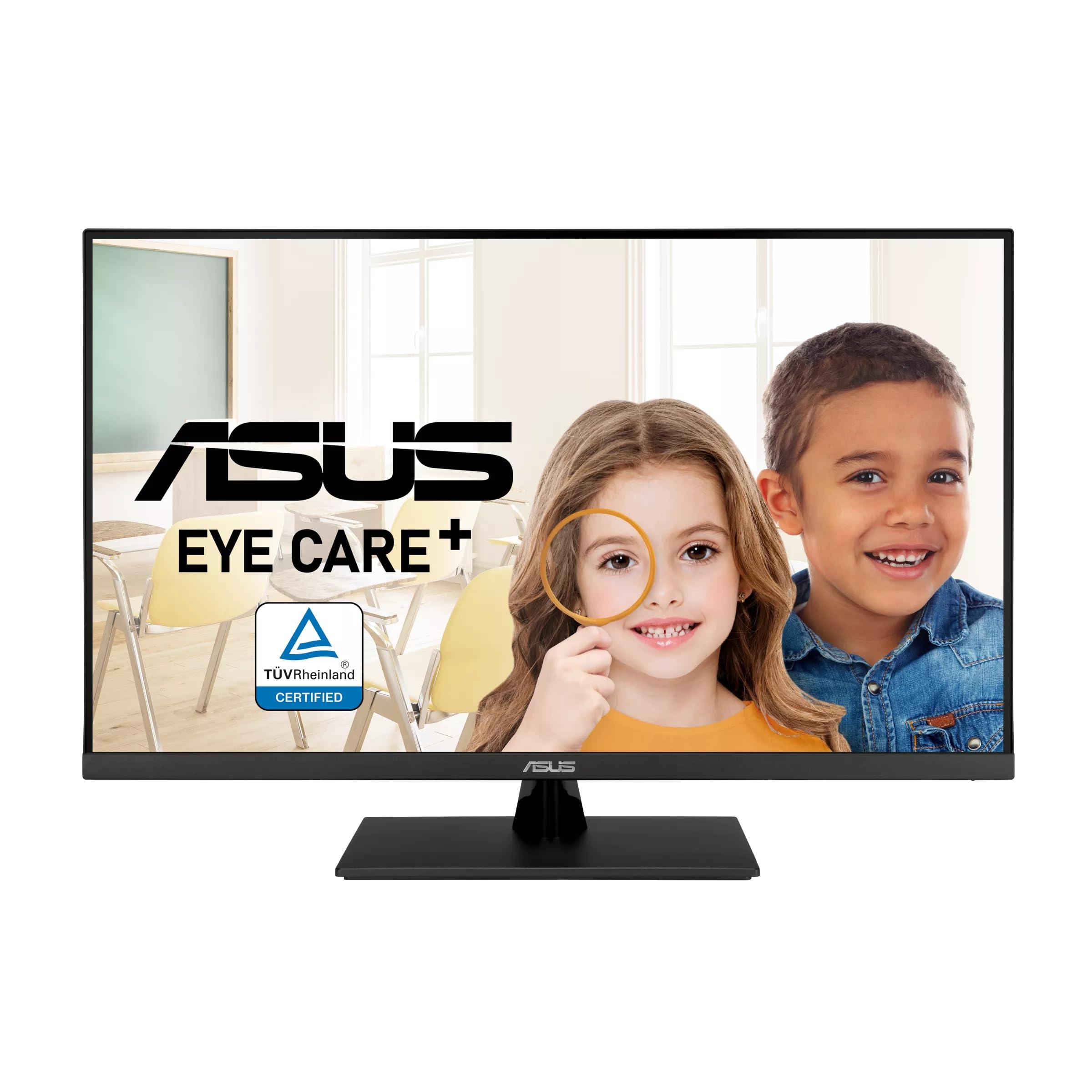 ASUS VP327Q Eye Care, Monitor da 31,5" 4K UHD VA (3840 x 2160), 60 Hz, 4ms (GTG) Response Time, 99% sRGB, Adaptive-Sync, DisplayPort, HDMI, Flicker Free, Filtro Luce Blu, Montabile a Parete, Nero