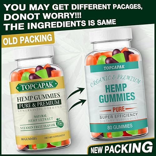 Miniatura 7 de Gomitas de cáñamo orgánico de alta potencia, suplemento extra fuerte, la mejor gomita para adultos, bajo en azúcar con extracto de aceite de cáñamo