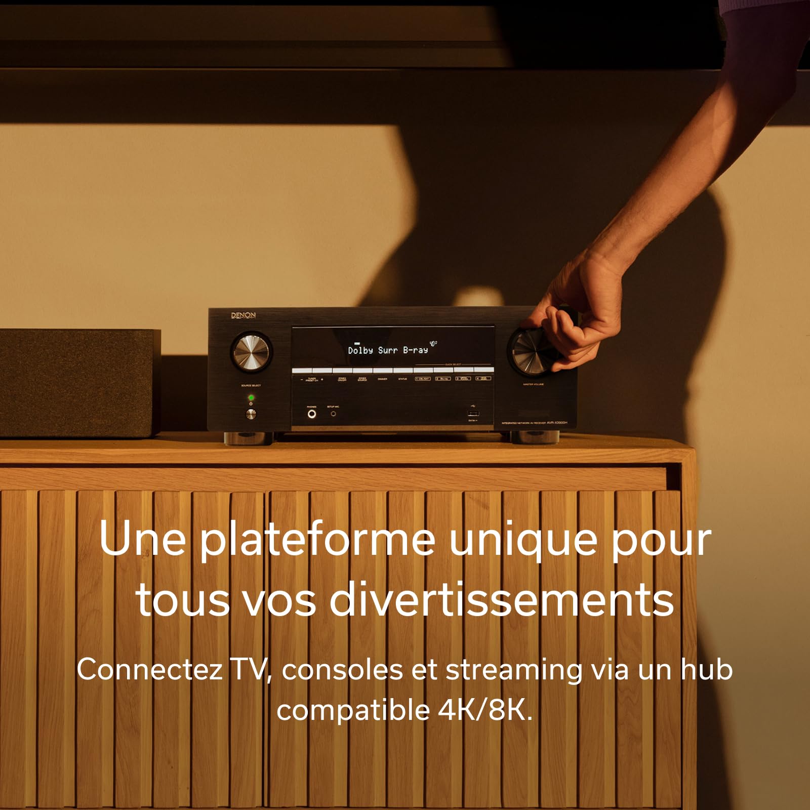 Denon AVC-X3900H Amplificateur Home Cinéma 9.4 Canaux 105W Dolby Atmos DTS:X Auro-3D IMAX Enhanced HDMI 8K HEOS Multiroom Noir