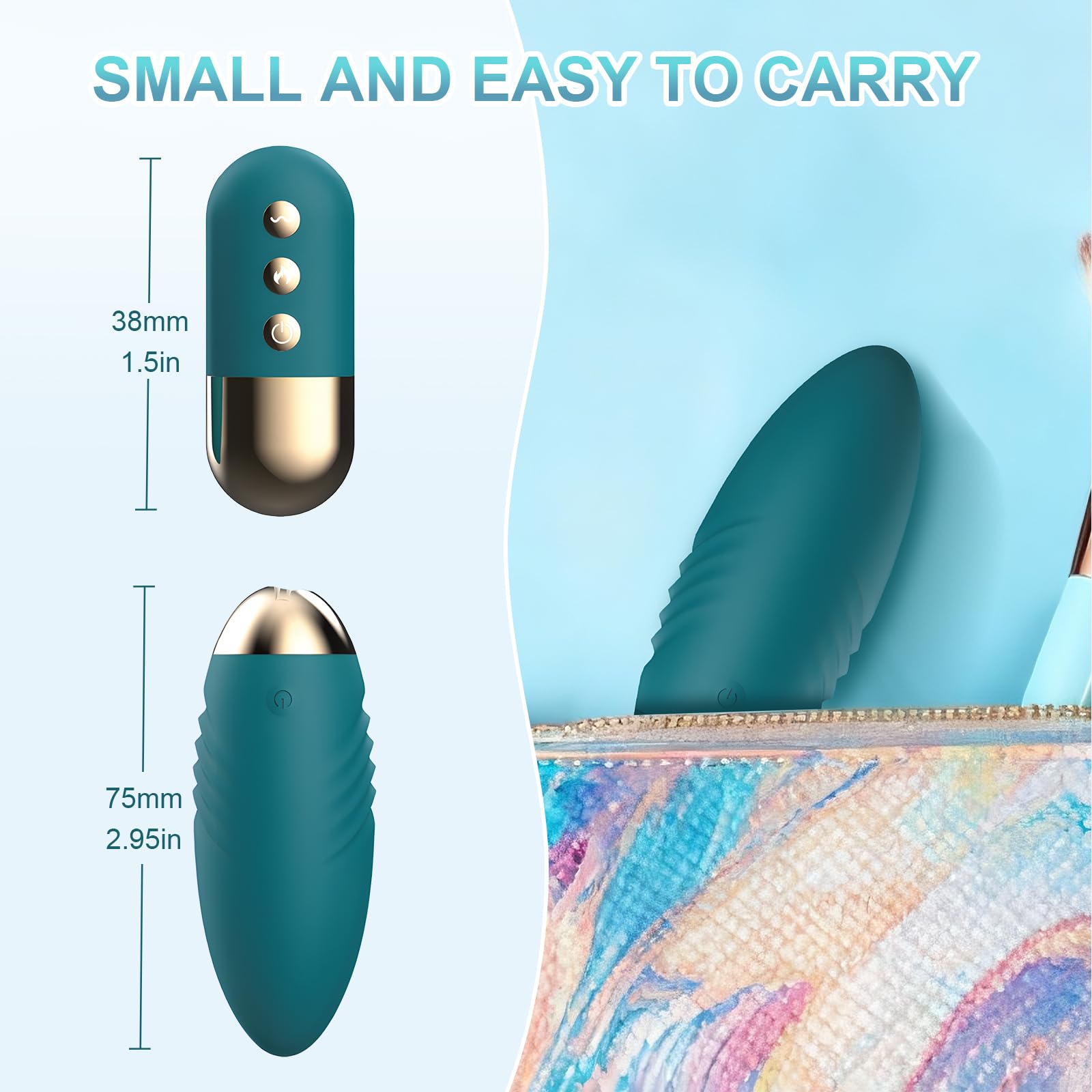 Vibratore con telecomando, stimolazione del punto G e del clitoride, 10 modalità di vibrazione, sex ball con telecomando, sex toy per coppie e donne, uovo vibrante ricaricabile, verde
