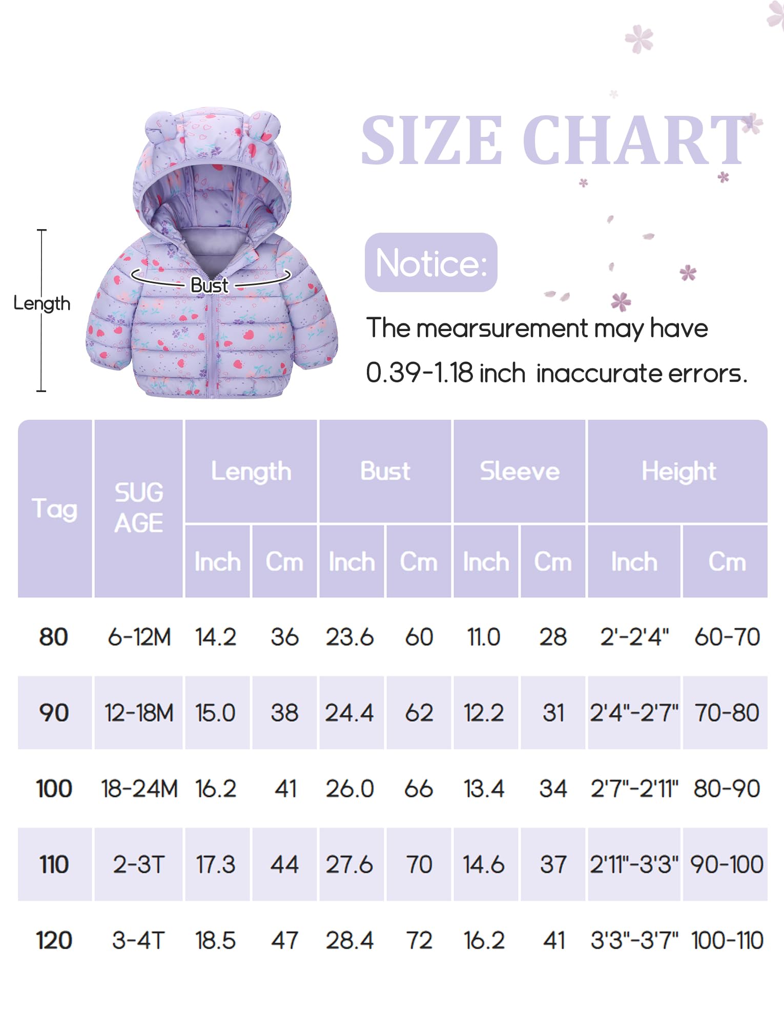 SEAUR Mode Doudoune Hiver Bébé Fille Manteau à Capuche Hiver Veste Léger Bébé Blouson Chaud d'Extérieur Vêtements