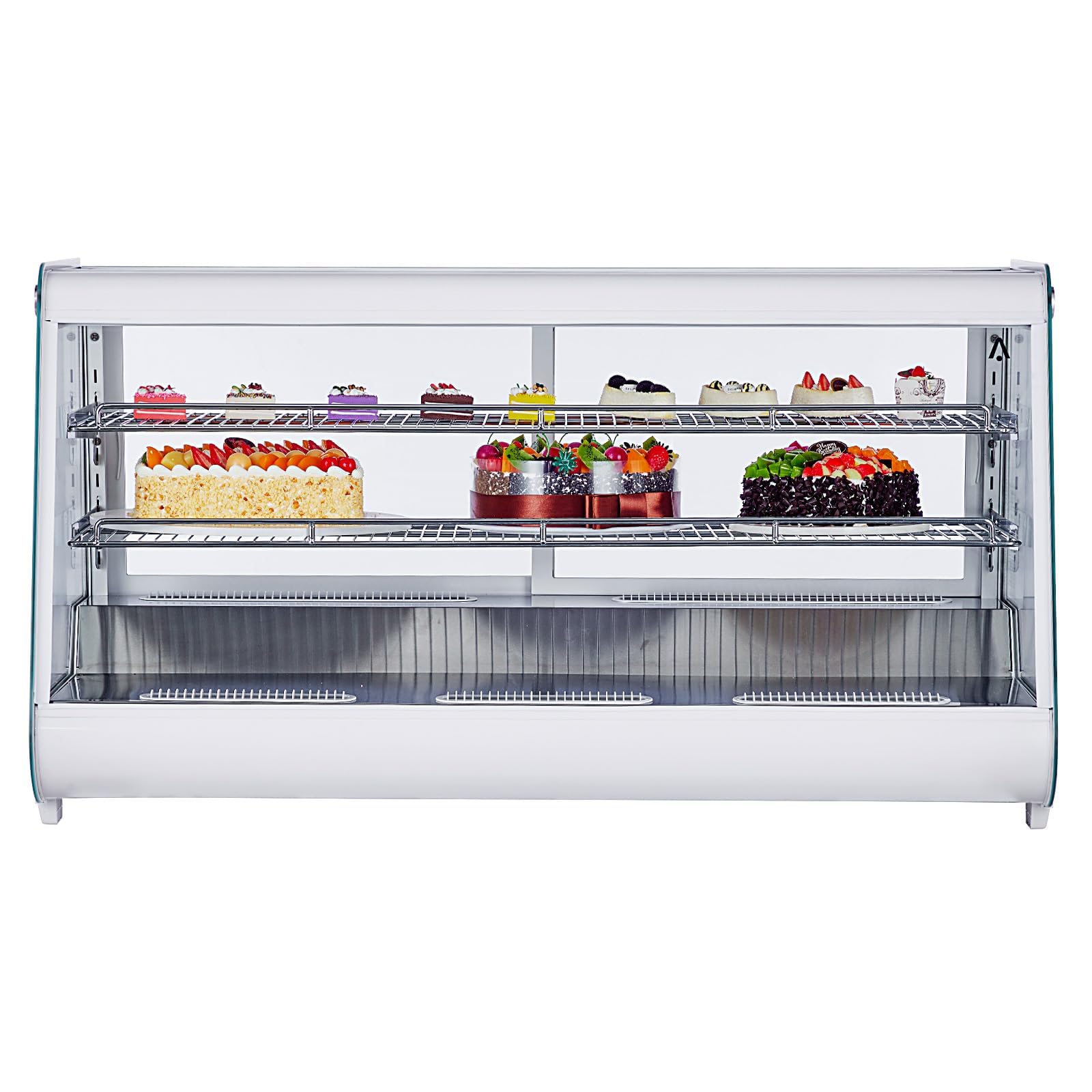 8.1 Cu.Ft Refrigerated Display Case, Countertop Pastry and Dessert Display Refrigerator with LED Lighting, Air-Cooling System, Automatic Defrost, Rear Sliding Doors for Bakery, Cafe, Restaurant