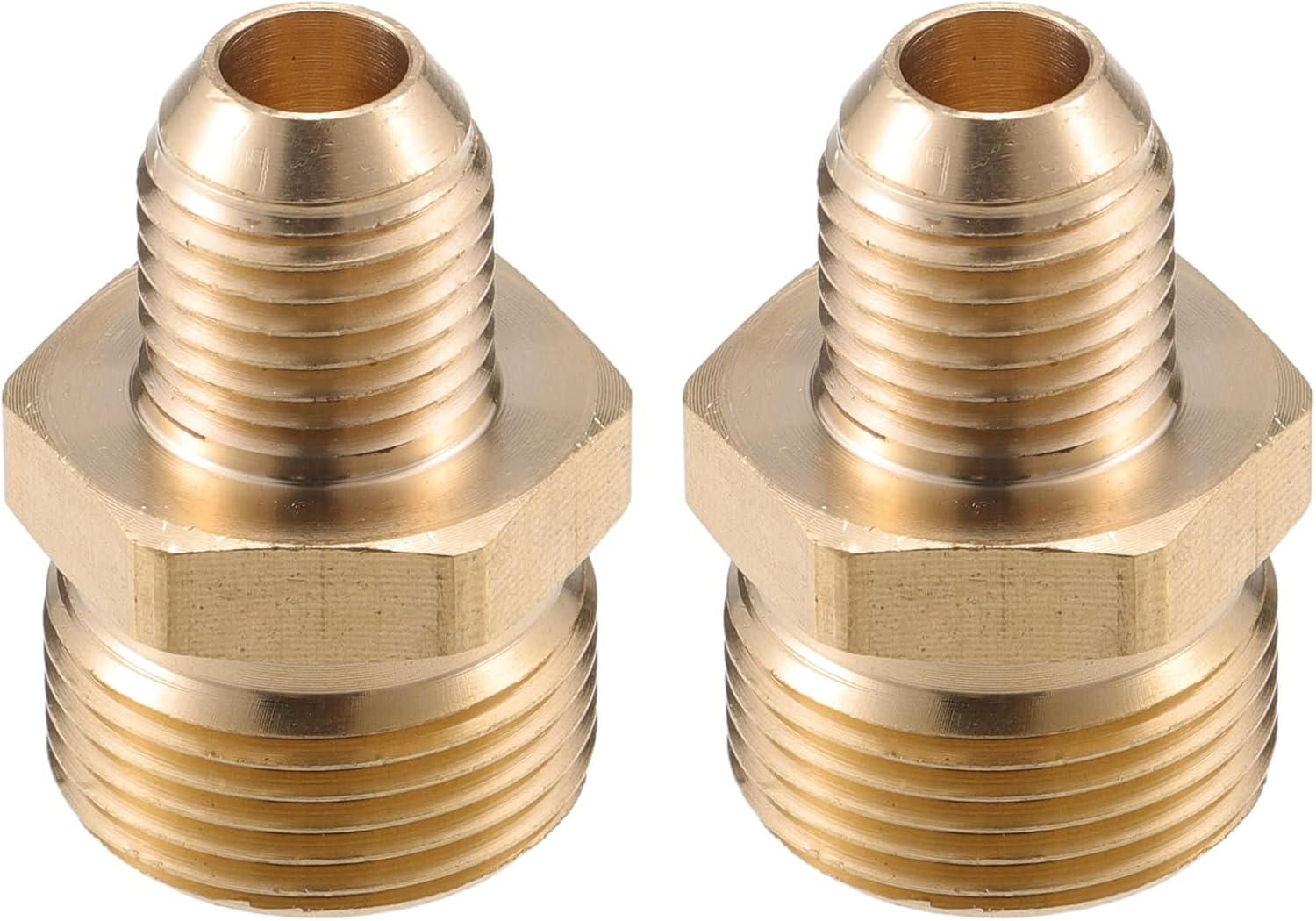 Pressure Washer Connector, M22x1.5 to M14x1.5 Male Adapter Brass Screw Hose Connector Universal for Pressure Washer Quick Connect Brass Copper Tone 1pc