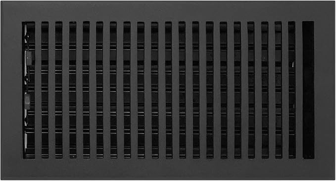 Madelyn Carter Contemporary Vent Cover, Solid Cast Aluminum Interior, Controls Air Flow, 6 x 12 inches (Overall Face: 7.25 x 13.5 inches), Matte Black: Buy Online at Best Price in UAE