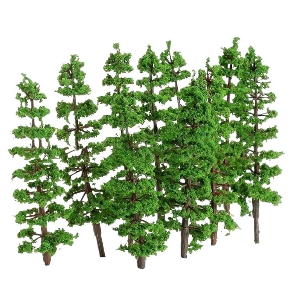 Artificial Model Tree 20pcs Sand Table Model Decor Trees, Artificial Miniature Tree Scenery, Willow Train Railway Layout(9cm)