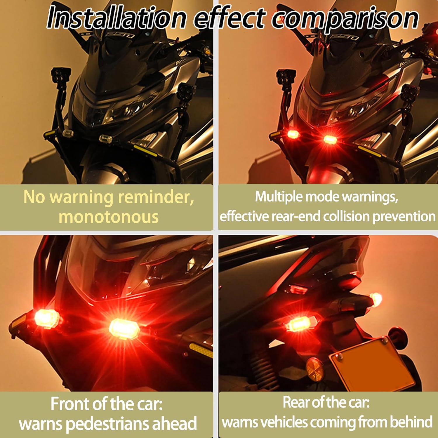 8PCS Wireless LED Strobe Lights with Remote Control, Upgraded to 350 mAh USB Rechargeable 8-Color High Brightness Waterproof Anti-Collision Warning Lights for Car, Motorcycle, Drone, Truck, Bike