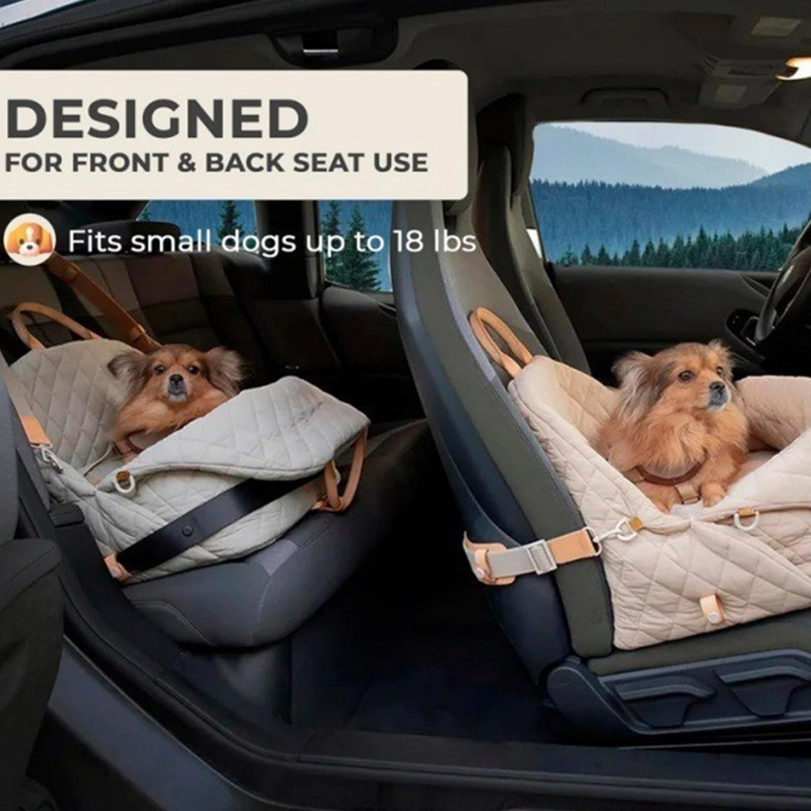 Umwandelbare Haustier-Reisesysteme, Auto-Tragetasche, gefaltetes Bett, rutschfeste Unterseite, Ringe, Aufbewahrungstasche, Hundezubehör, Haustier-Tragetasche, umwandelbare Autositze
