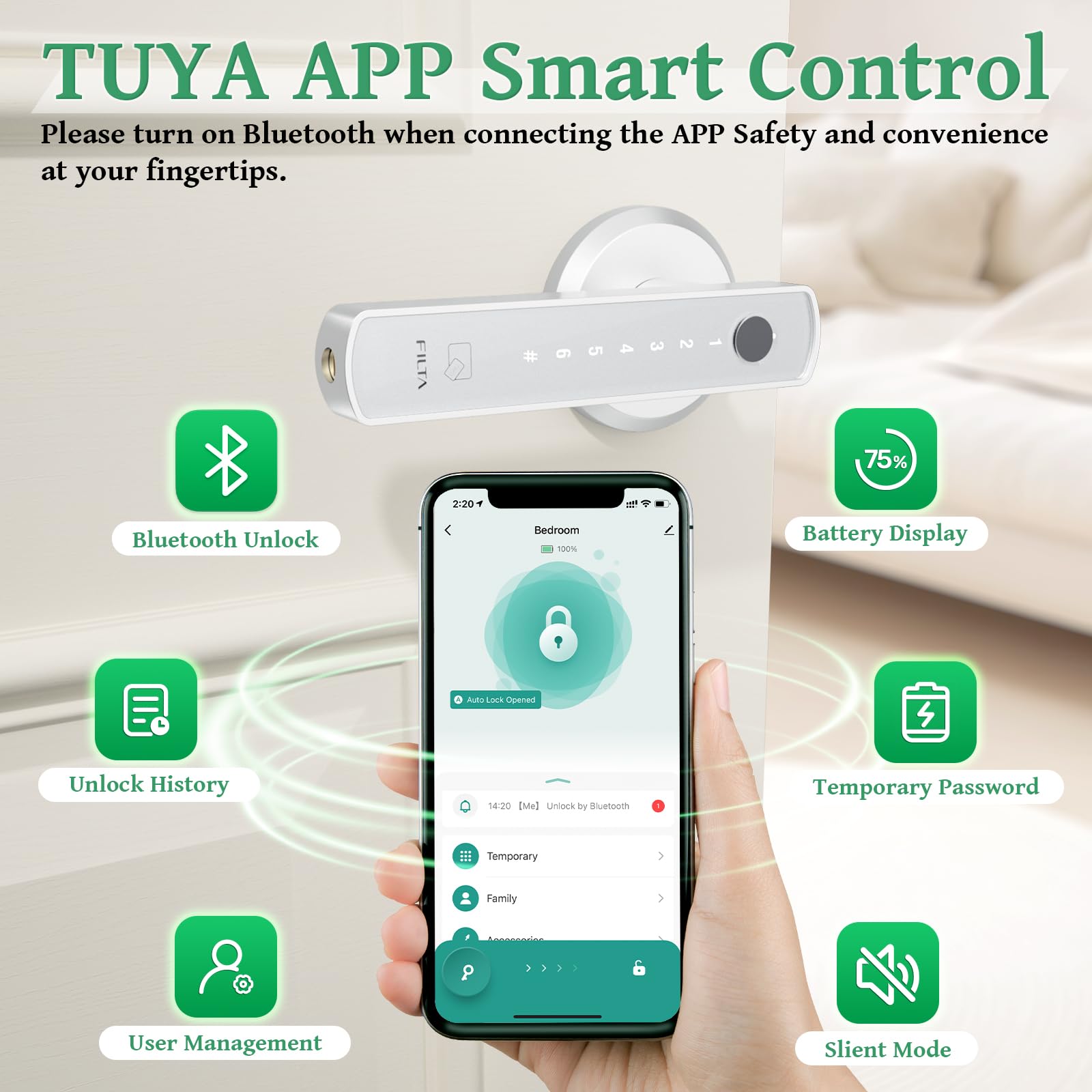 Smart Fingerprint Door Lock - Keyless Entry -6