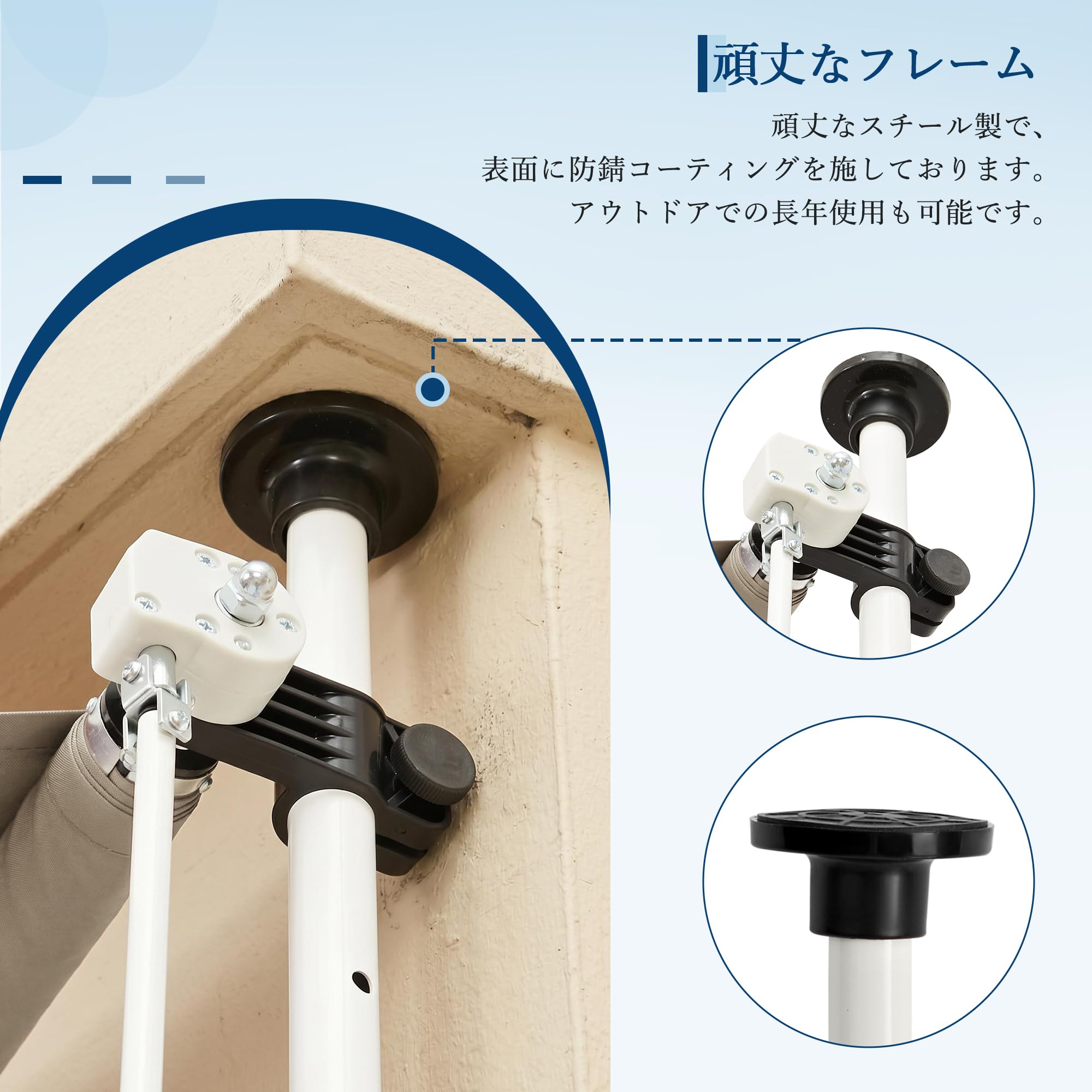 Amazon | ガービー（Garvee）オーニングテント 横幅2m つっぱり式 日よ