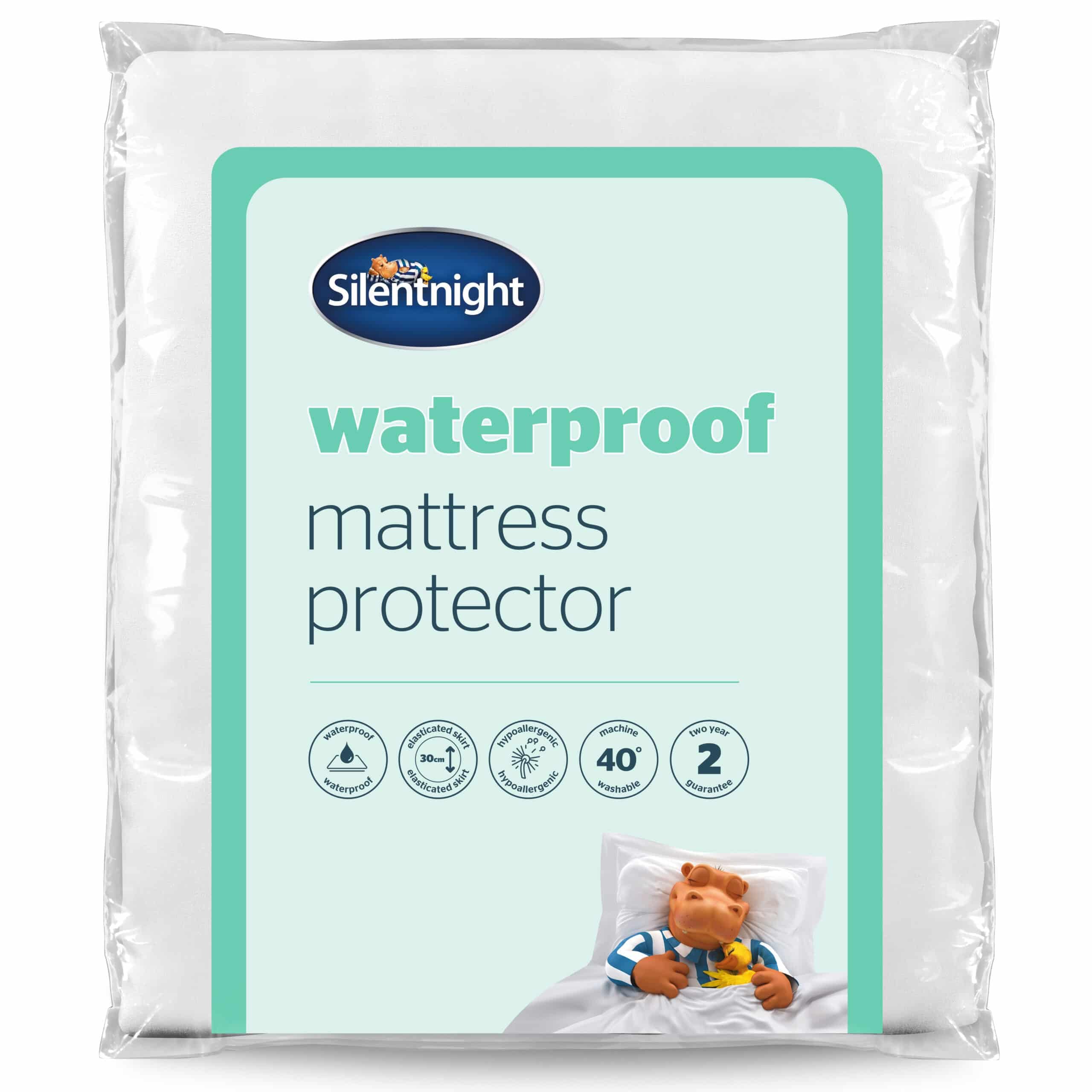Silentnight Waterproof Mattress Protector Single - Quiet Rustle Free Waterproof Resistant Sheet Moisture Proof Mattress Pad Cover - Machine Washable and Hypoallergenic - Small Single — image 1