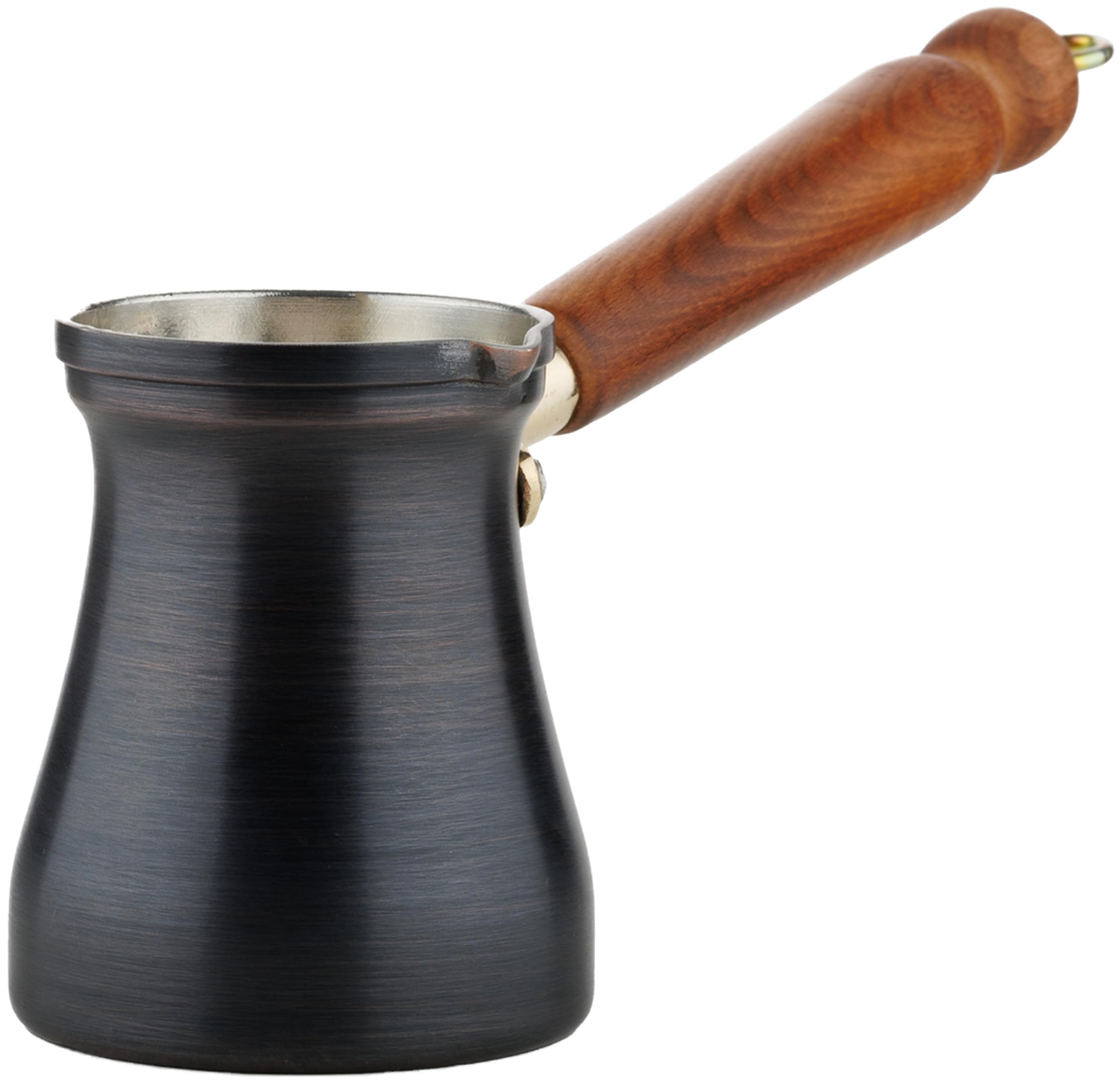 DEMMEX - Automne 2024 - Cafetière Turque En Cuivre Brossé Massif, Cezve Ibrik Briki, Cafetière Grecque Arabe Sur