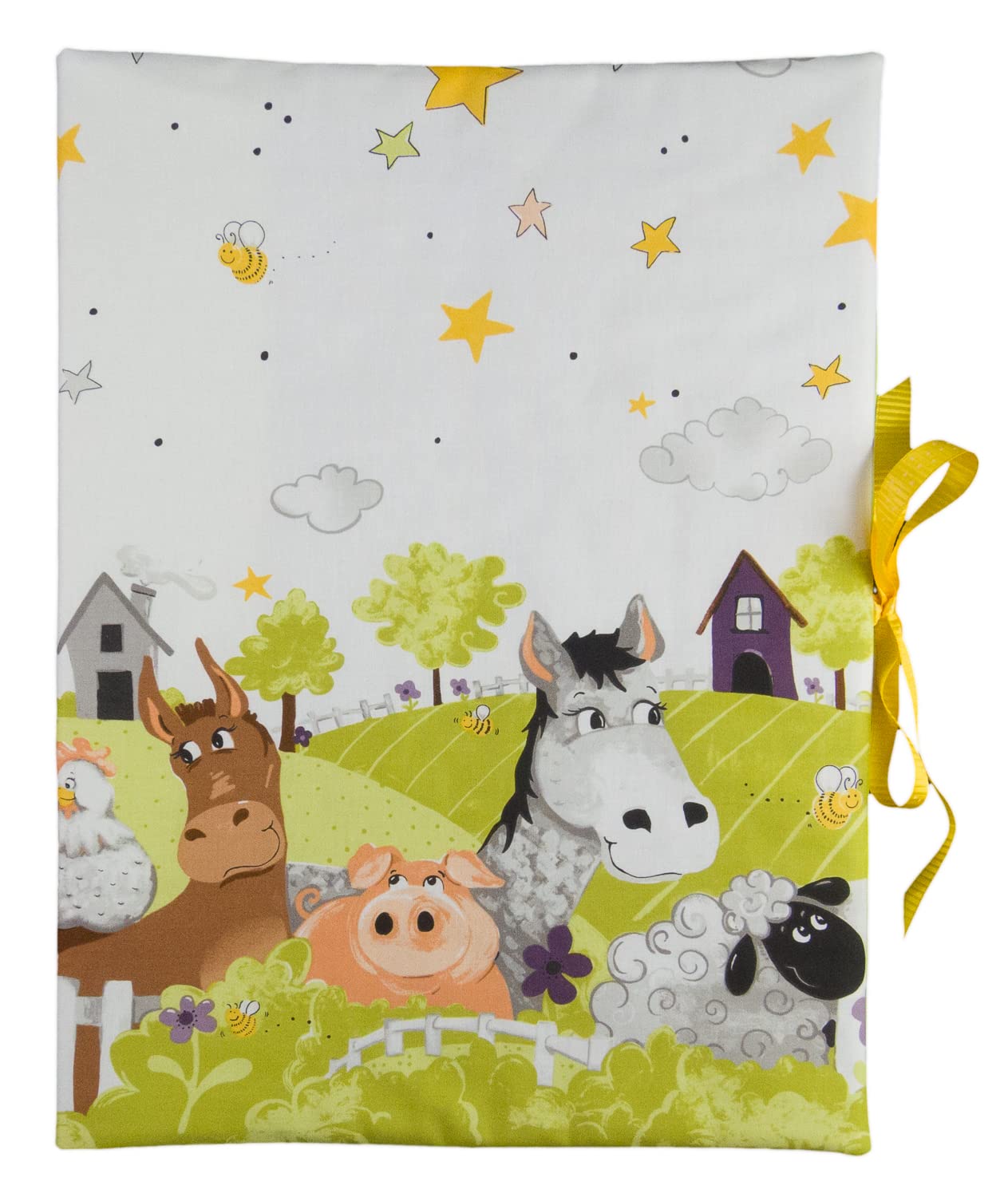 bettina bruder - Sammelmappe DIN A3 - innen 30 Sichthüllen - Tiere Bauernhof weiß grün