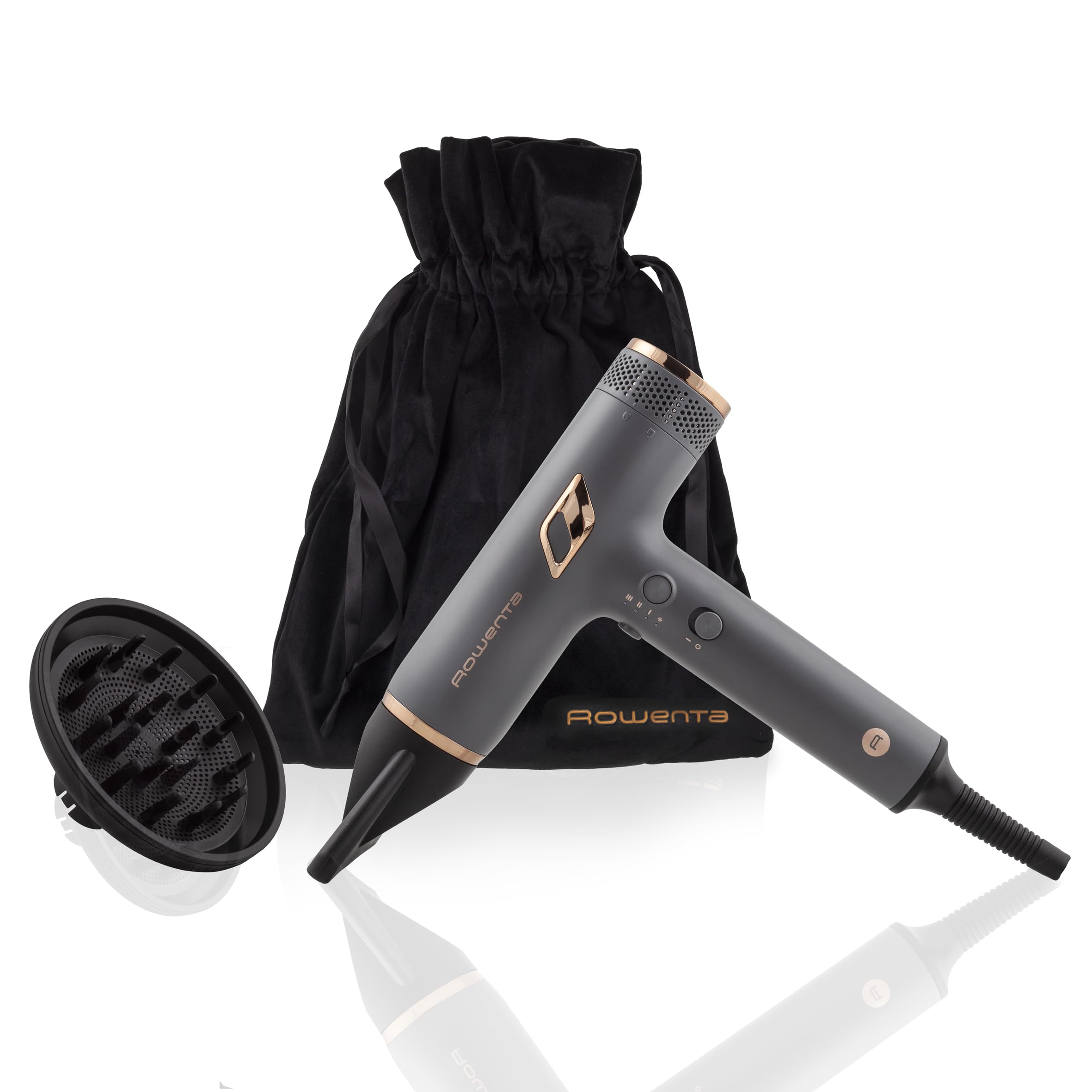 Rowenta Nano - Secador Profesional Compacto, Ligero, Motor de Alta Velocidad, Tecnología Ionic Control, Secado Rápido y Brillo Intenso, 1700W, HY8120