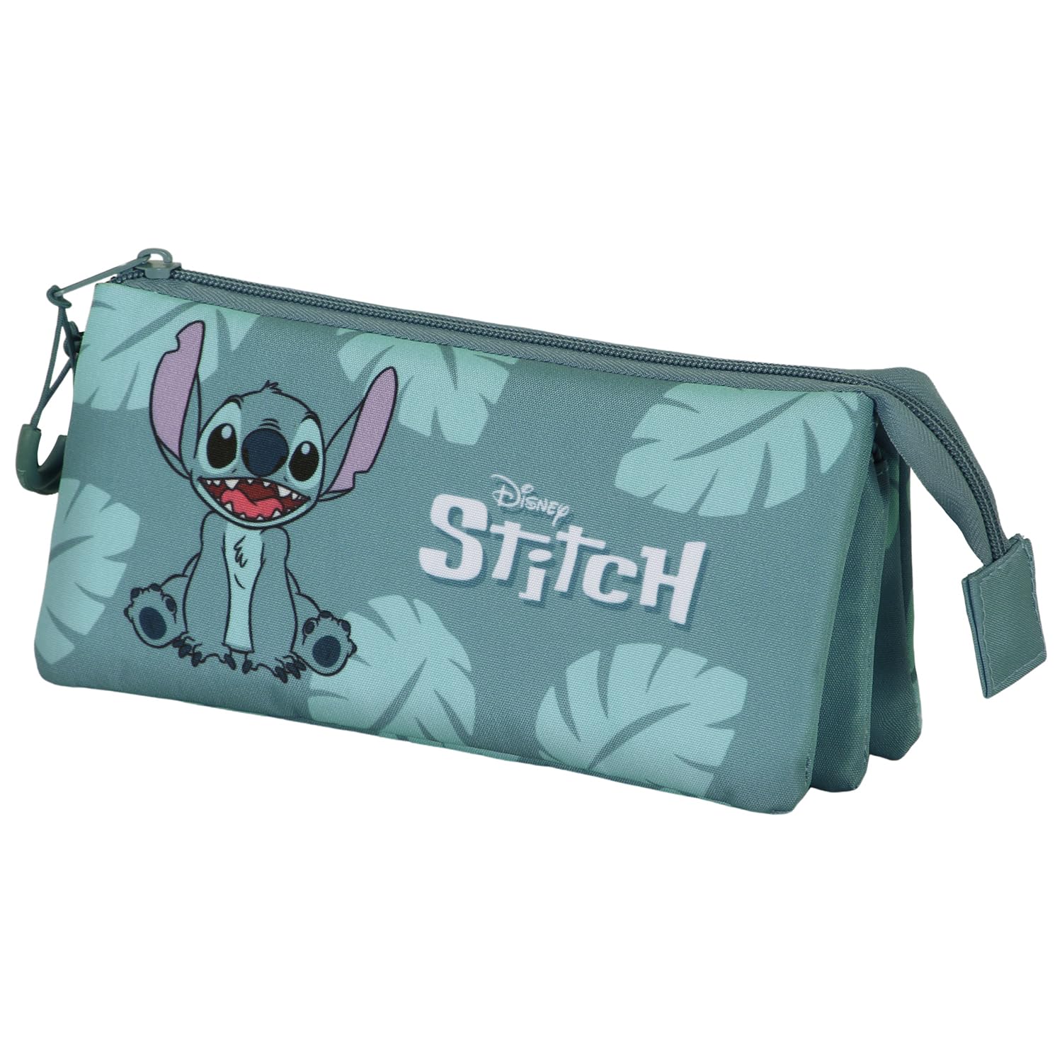 Lilo y Stitch Sit-Estuche Portatodo Triple, Azul, 23 x 11 cm