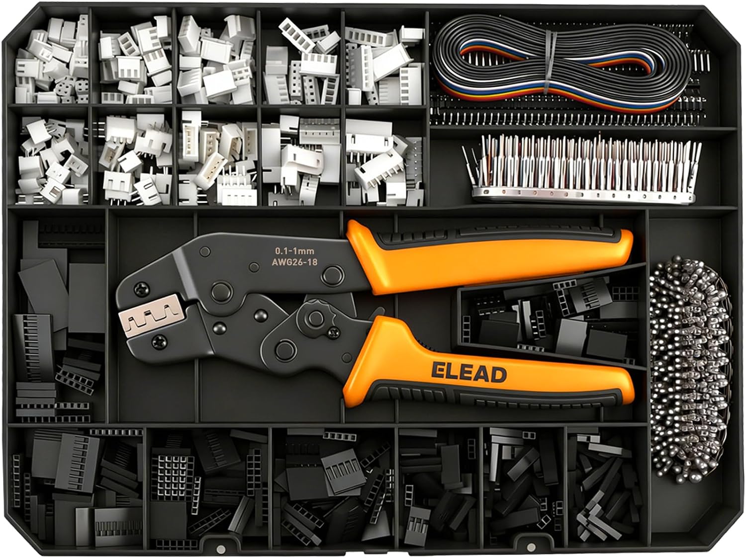 Arduino Kit Pin Terminals 2020-Piece Electronic Connector Kit with Ratcheting Crimping Tool, XH 2 ...