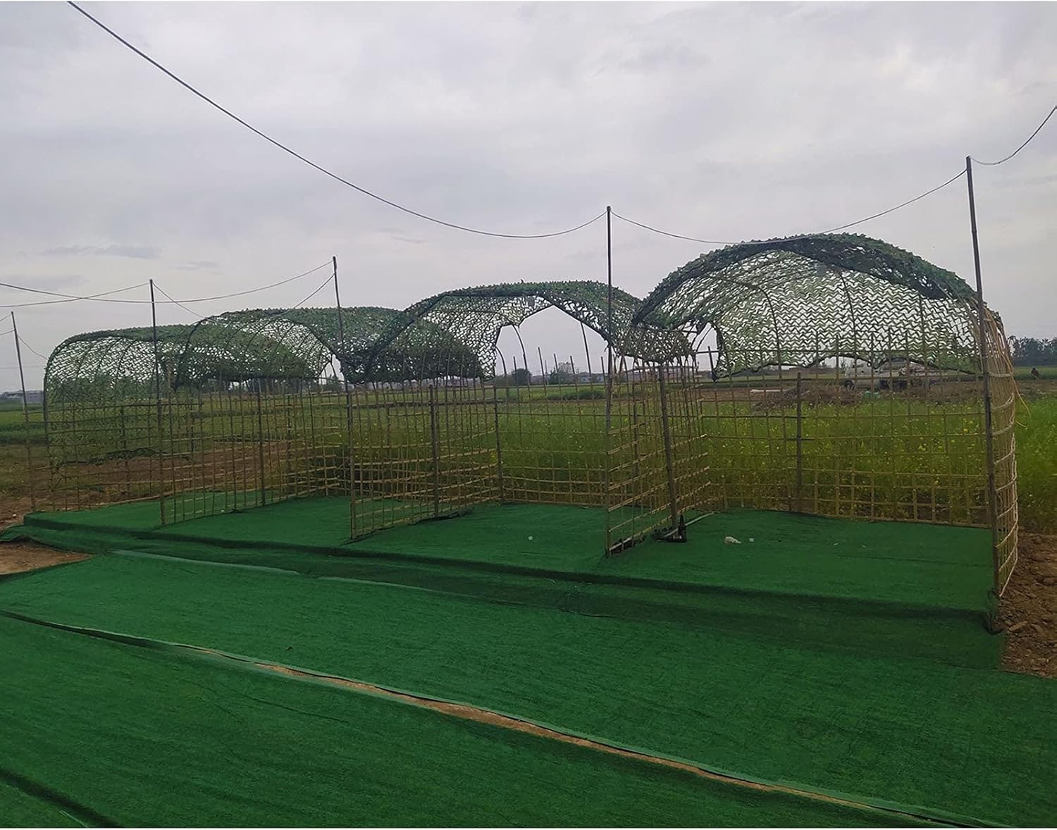 Hunting Camouflage Netting 2×3m 3×4m 3×5m 4×4m 5×5m, Forest Landscape Camouflage Net, Military Camo Net, Sunscreen, Outdoor Garden Party Decoration Shade Net,Jungle-4x5m(13.116.4ft)