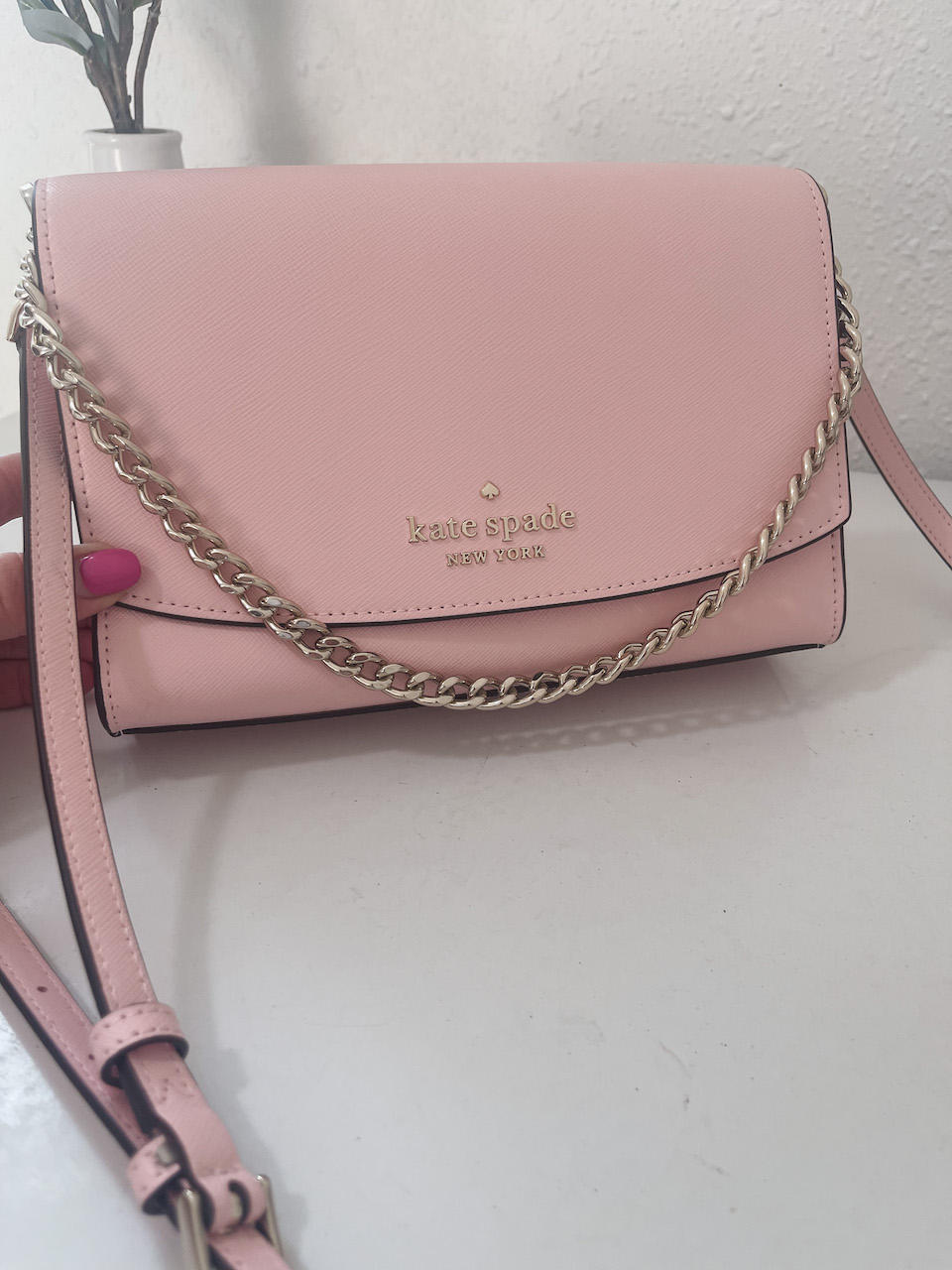 Watch Honest Review- Kate Spade Crossbody Handbag-Chalk Pink- LOVE