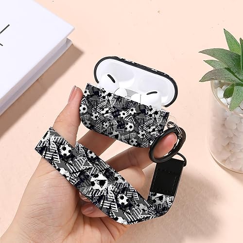 Miniatura 6 de Funda para Airpods Pro, lindo diseño de fútbol de TPU suave fundas para Airpods Pro 1 generación, a prueba de golpes para Airpods Pro 2019, funda