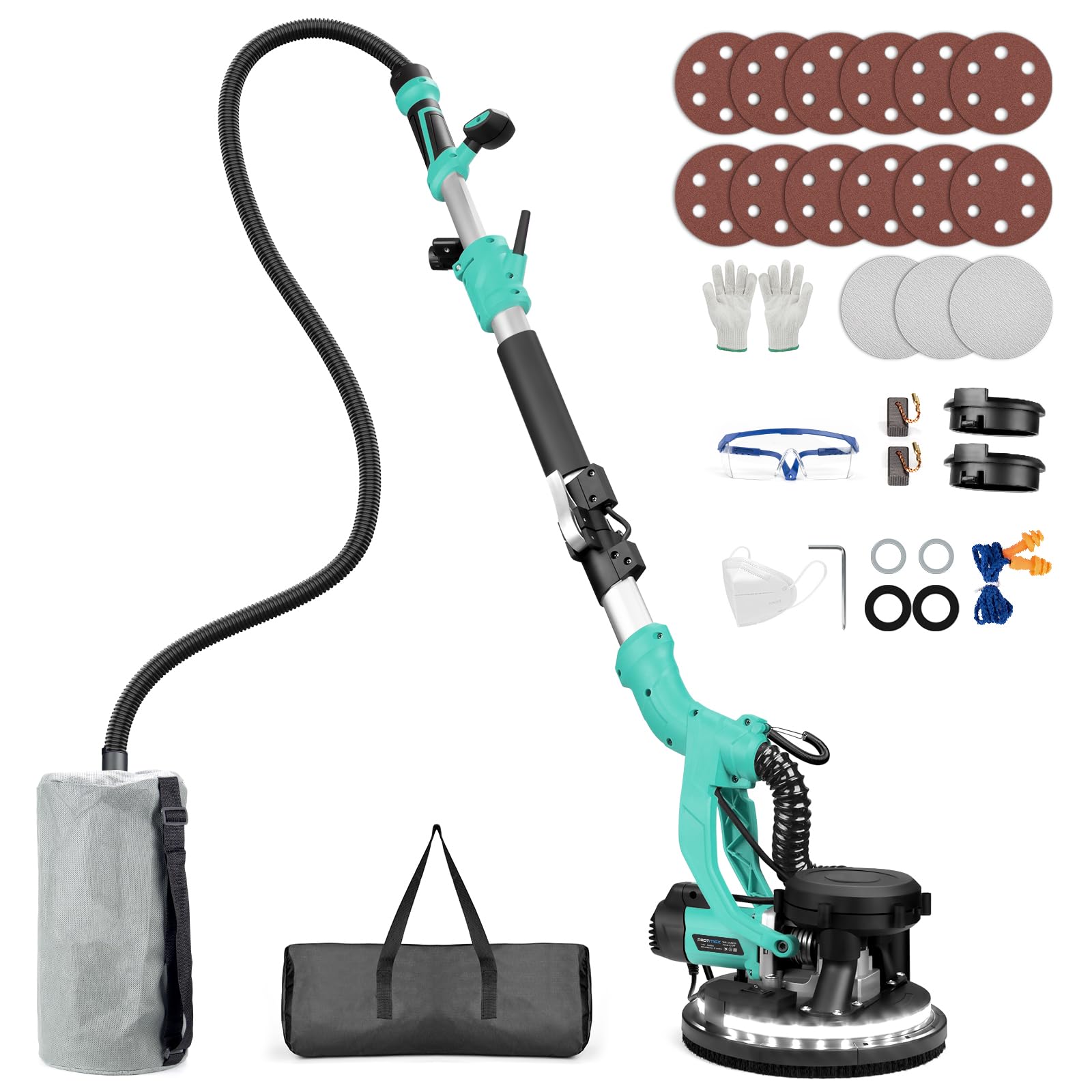 Electric Drywall Sander, 2200RPM Drywall Sander with Vacuum with15PCS Sanding Discs