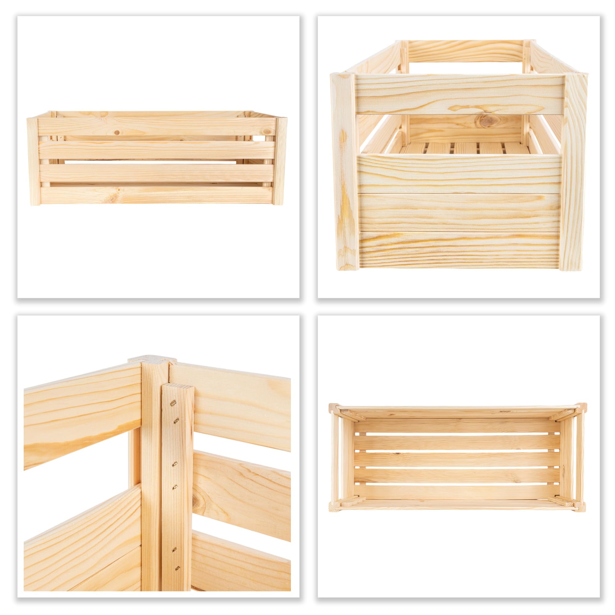 Creative DECO Caja de Madera para Montar | 68 x 29,5 x 4,5 cm