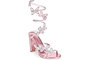 Morris-581 Women's Butterfly Embellished Spiral Heel Shoes
