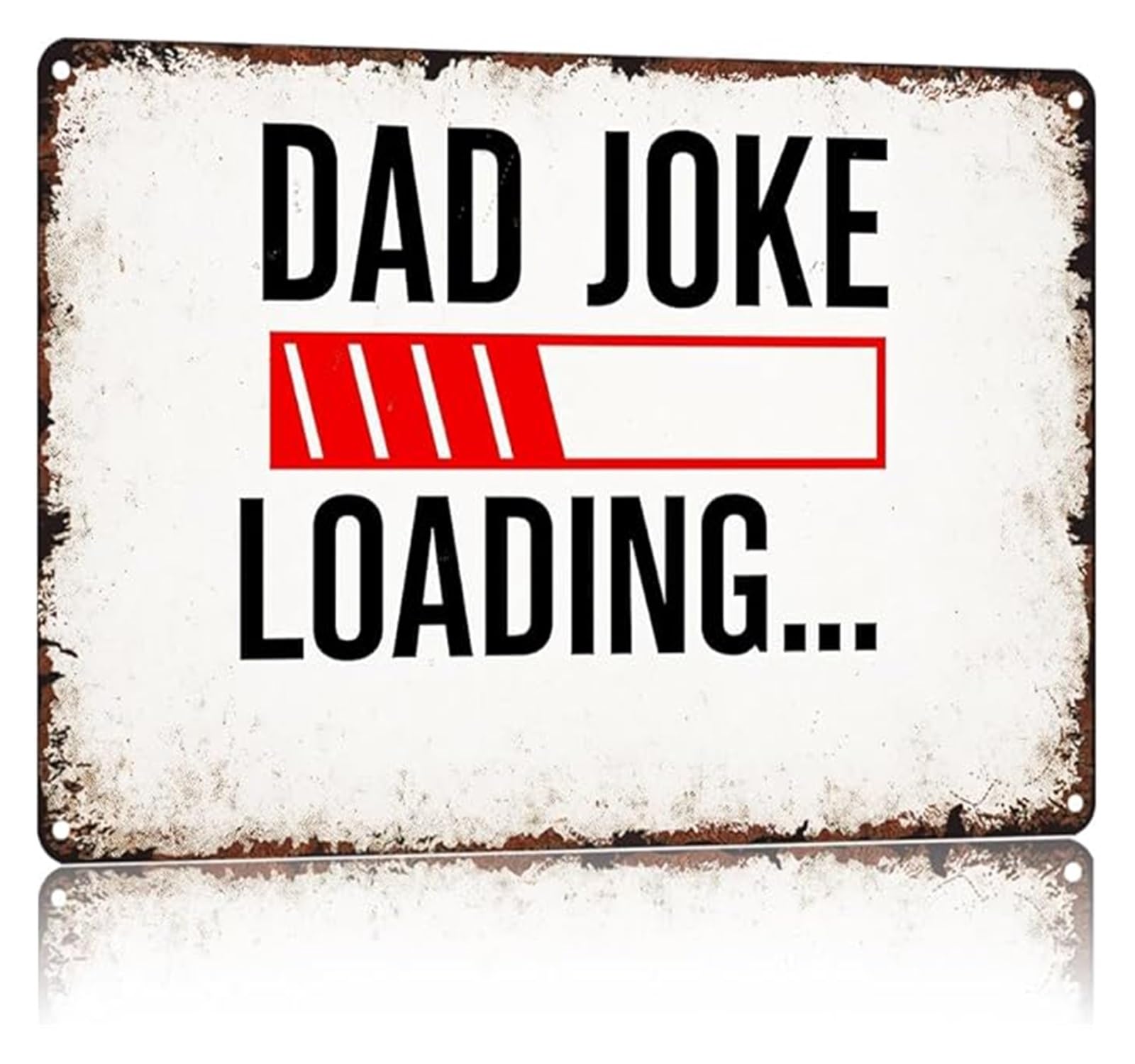 PKNVKZIDK Retro Nerd Decor Dad Joke Loading Funny Vintage Aluminum Sign Metal Wall-Art for Man Cave Study Room Geek Gift Idea 8 X 12 in