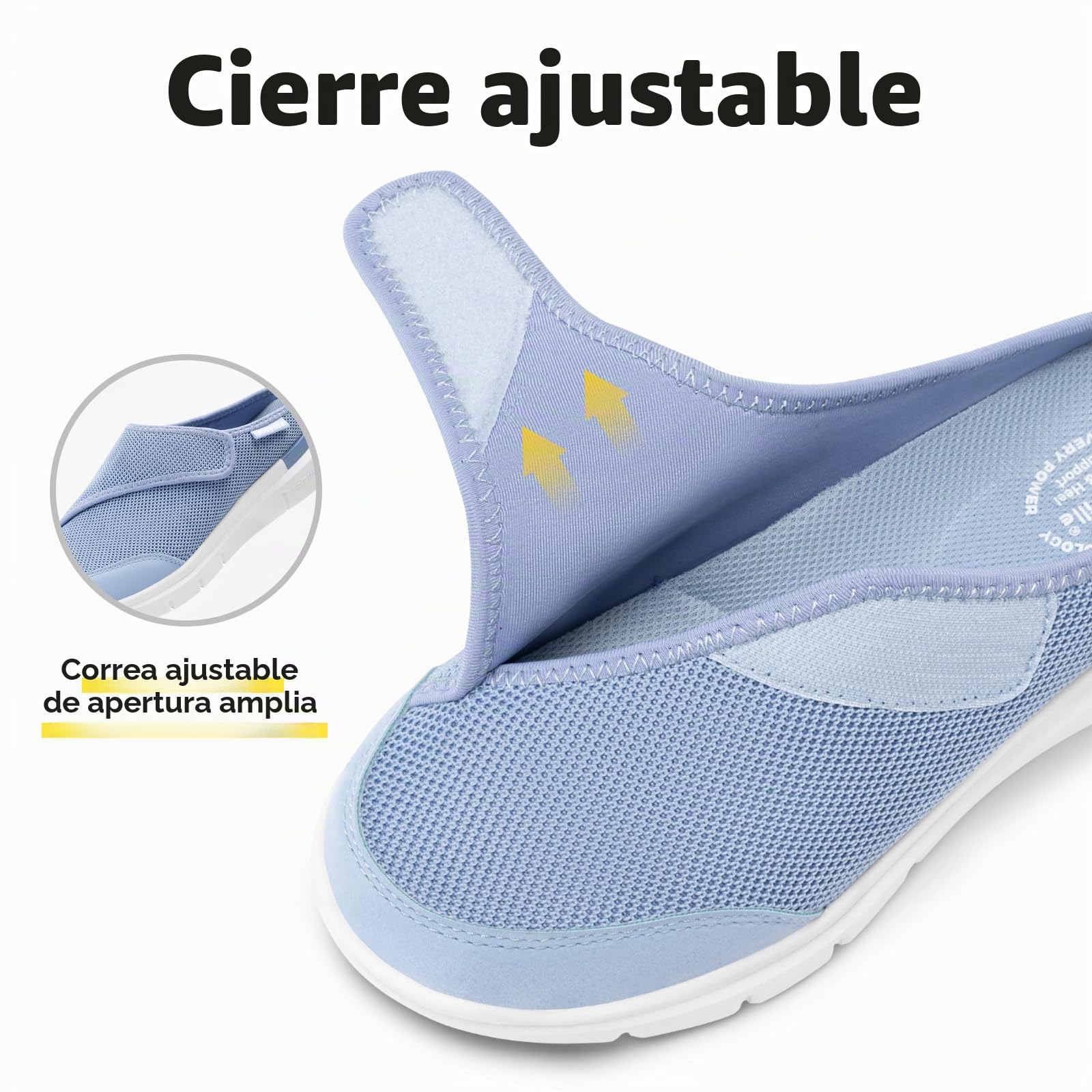 FitVille Zapatillas Diabéticas para Mujeres Extra Anchas Pantuflas Antideslizantes para Pies Hinchados Zapatos Especiales para Diabéticos Aliviar el Dolor de Pies