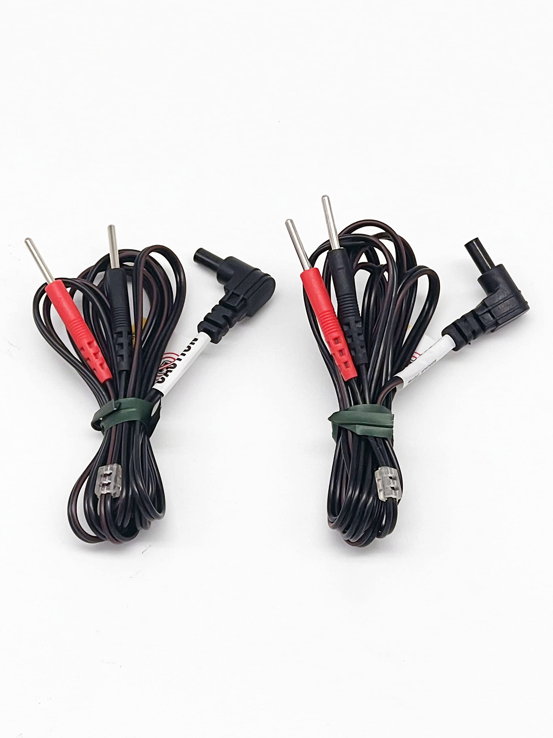 MSS OTC Premium Pair of 2 Black Lead Wires for TENS and EMS Units - Standard Female Plug-(2 Set)