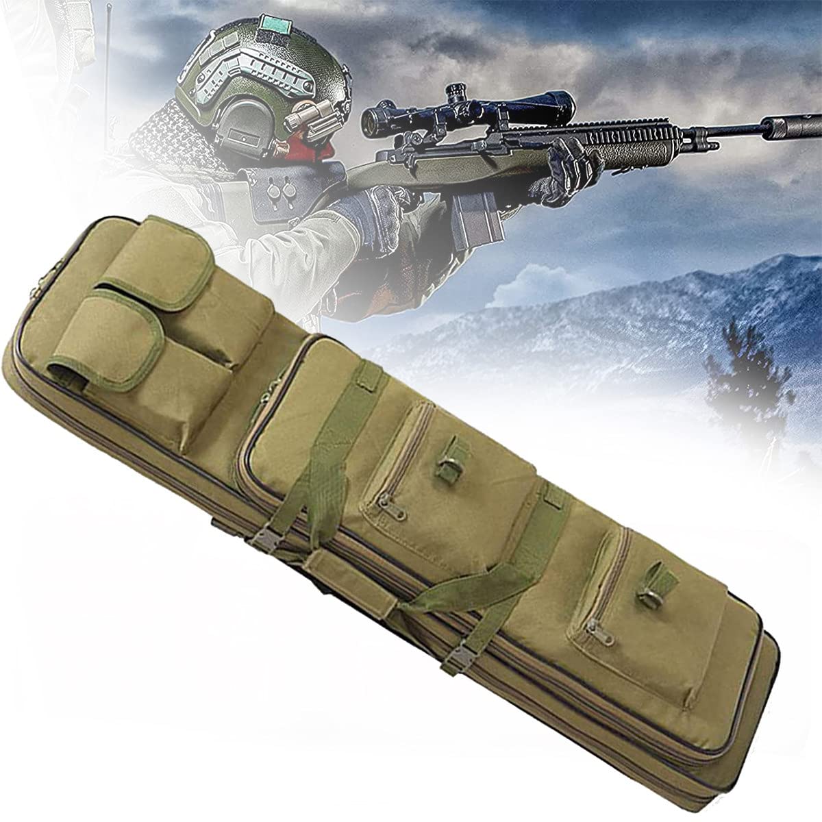 Custodia Morbida per Fucile Borsa Tattica Pera per Caccia e Tiro a Segno/Green/100Cm/39In