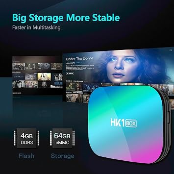 TV Box HK1 BOX Android 9.0 Smart TV Box Amlogic S905X3 CPU 4GB RAM 32GB 2.4G+5G Wifi 1000M BT4.0 8K Smart Media Player USB3.0