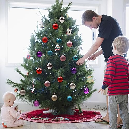 Miniatura 6 de 24 bolas decorativas de Navidad para árbol de Navidad, adornos de bolas inastillables de Navidad, bolas colgantes de Navidad para decoración de