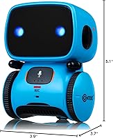 Vista 7 de Contixo R1 Juguete robot para niños, robots inteligentes interactivos azules con control de voz, que hablan, bailan, aprenden, sensor táctil