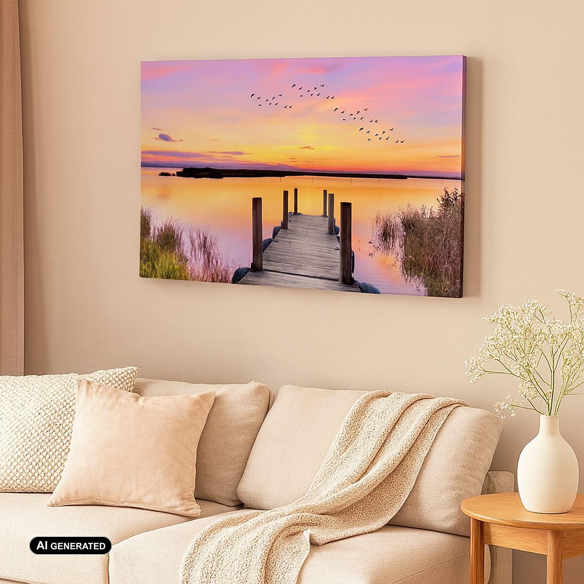 Moderno Quadro su Tela 70x50 cm Stampe da Parete Paesaggi Marino - 3056