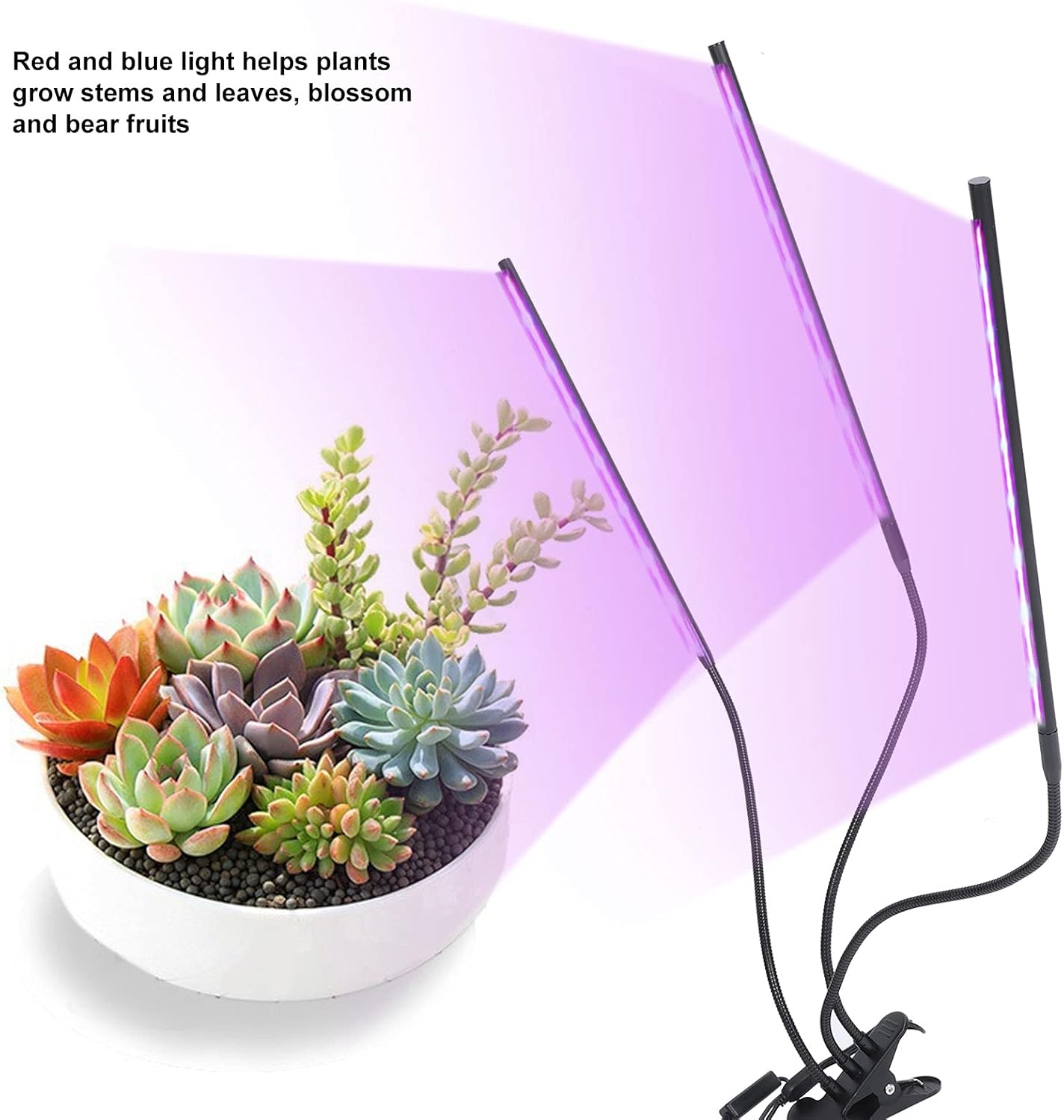 LED Grow Light Bar with 3 Adjustable Heads, Full, 3/9 / 12H Timer, Five - Level Dimming, 30W - Energy Efficient Indoor Plant Light, Supports Grow Plants, Ideal for All Growth