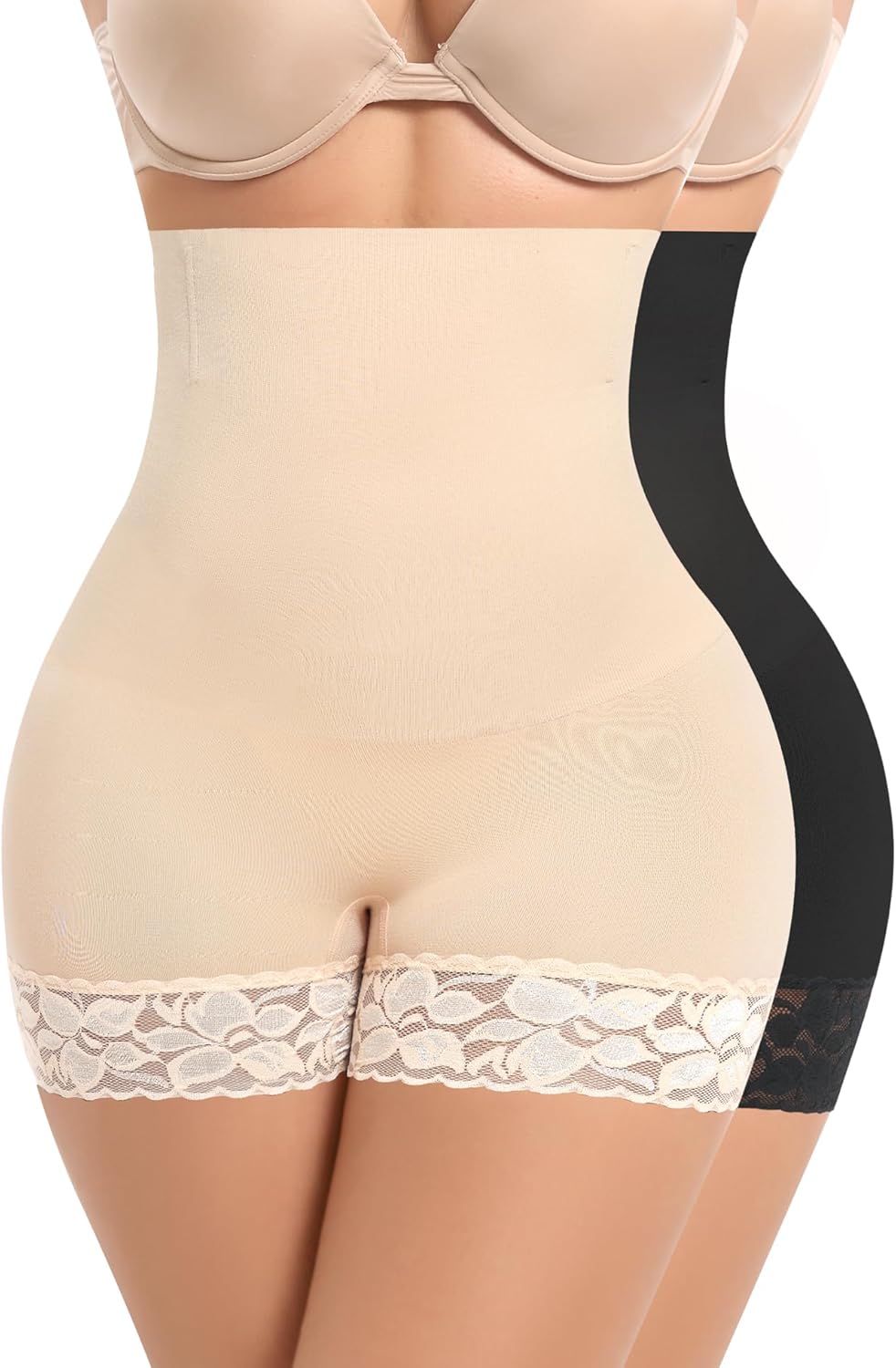 Womens High Wasited Slimming Body Shaper Boy Shorts Seamless Tummy Control Slip Shorts Under Dress Shapewear