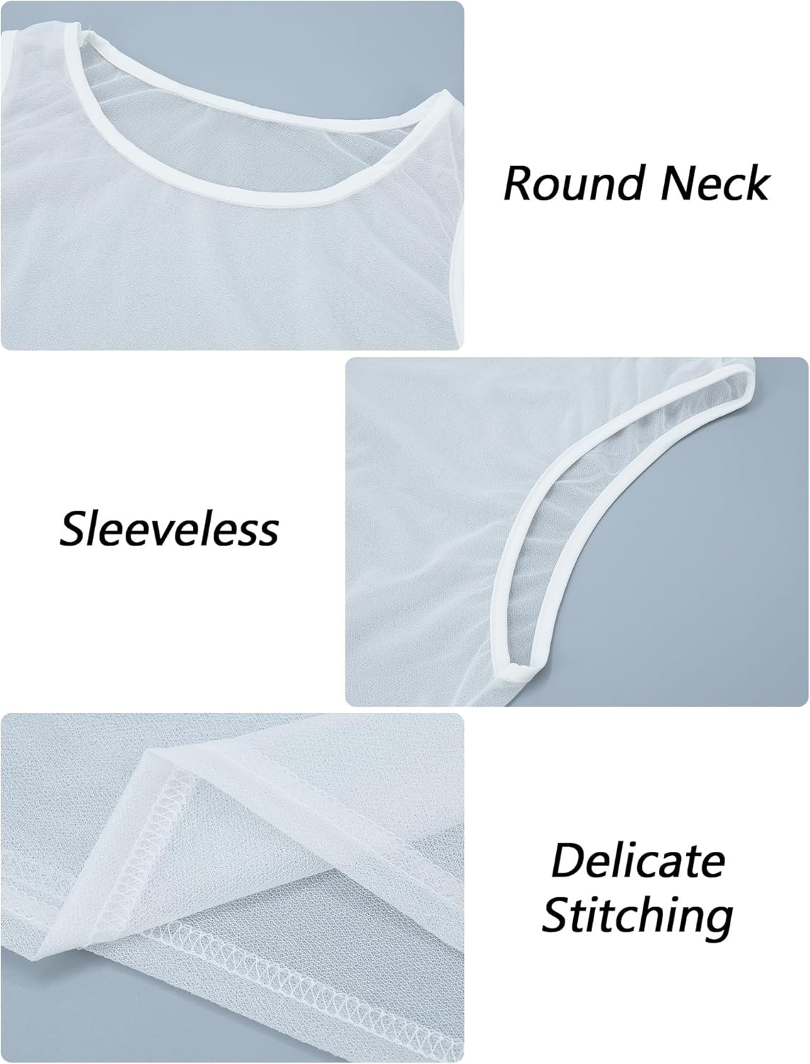 SEAUR Men's Tank Top Mesh See Through Top Sports Gym Sleeveless Tank Top - Image 4