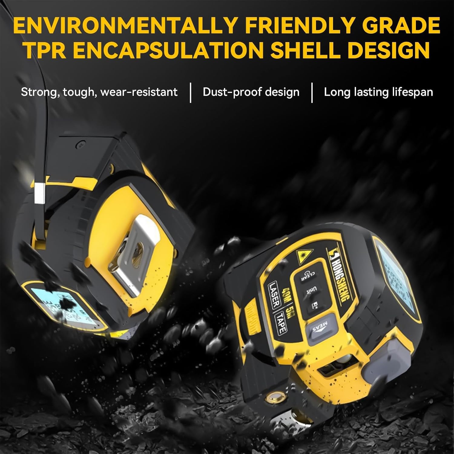 The Ruler 3 in 1 Finder Digital Tape Measure, 2026 Upgrade Measuring Tape with LED Display, 196FT Durable ABS Case with Level, AutoLock, Measure Area, Volume, Data Storage