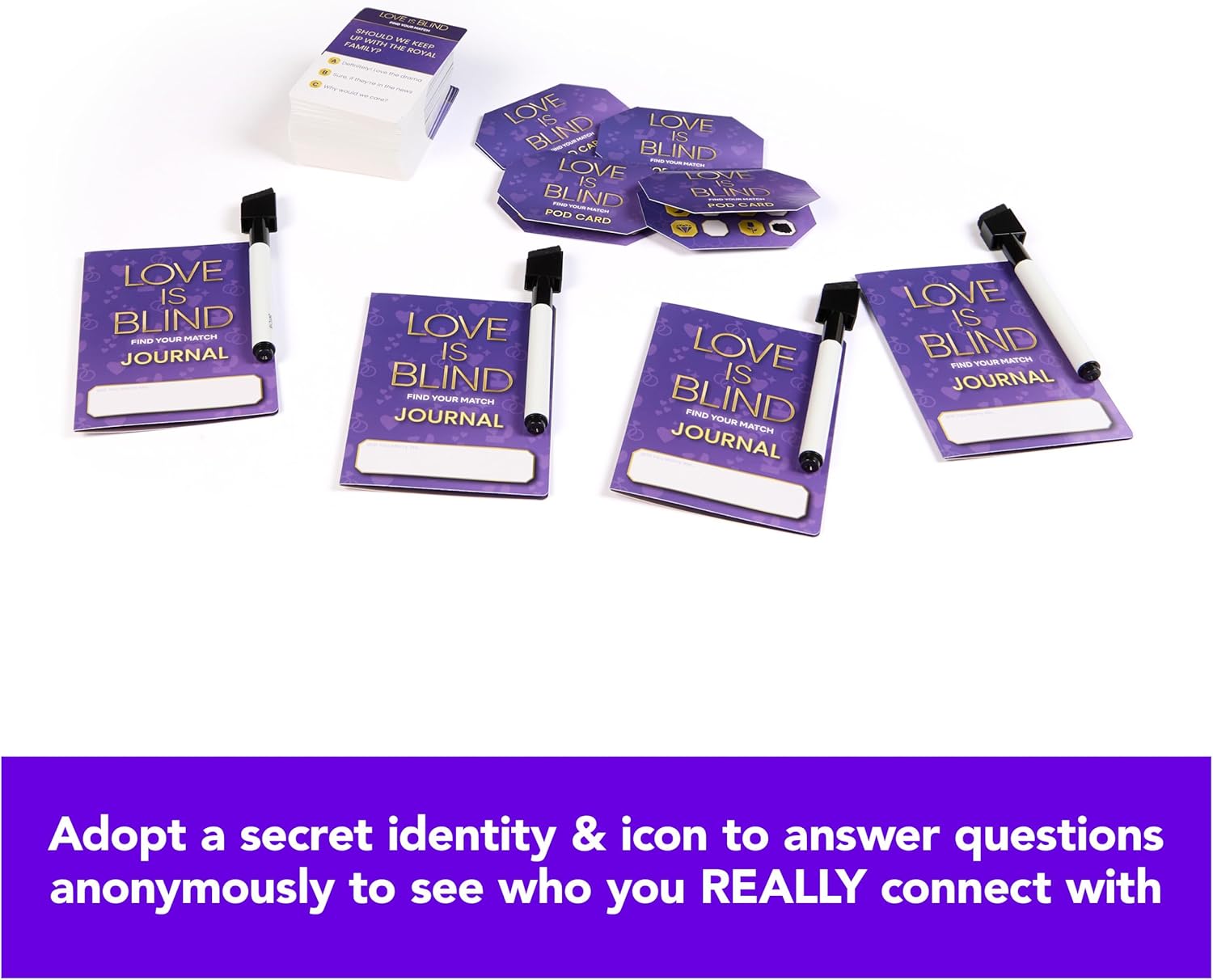 Spin Master Games, Love is Blind - Find Your Match, Party Games for Friendsgiving, Happy Hour, Bachelorette Party, Gifts for Couples, 2-6 Players for Ages 18 & Up