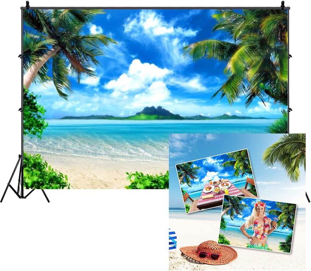 Beach Backdrop 10x8ft Hawaiian Ocean Sea