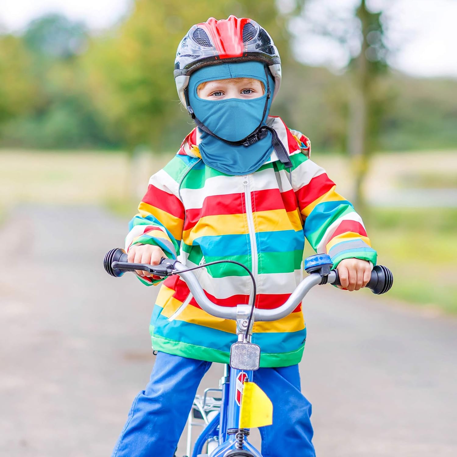 Kids Balaclava Ski Neck Gaiters Face Covering Scarf for Boys Girls Winter (Blue, Navy Blue, Black, Red, 4): Clothing, Shoes & Jewelry