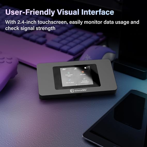 GlocalMe DuoTurbo 4G Mobile Hotspot Device with 30GB US/CA/MX Data 60 Days | Portable WiFi Hotspot for Travel in 200+ Countries, SIMFREE and Dual Modem, 10 Devices Connected, 390+ Global Carriers Access
