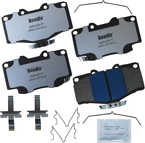 Miniatura 229 de Bendix Fleet Metlok MKD1770FM Pastillas de freno delanteras semimetálicas para Ford Expedition 2017-2010, F-150 2017-2010, Lobo 2020-2009, Lincoln