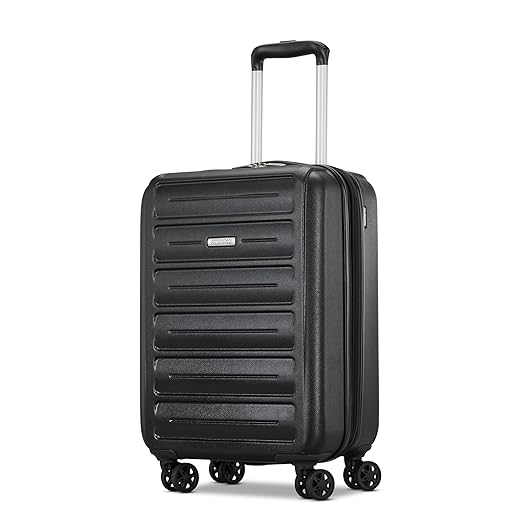American Tourister Westridge Hardside Luggage Set with Spinner Wheels, Black, Carry-On