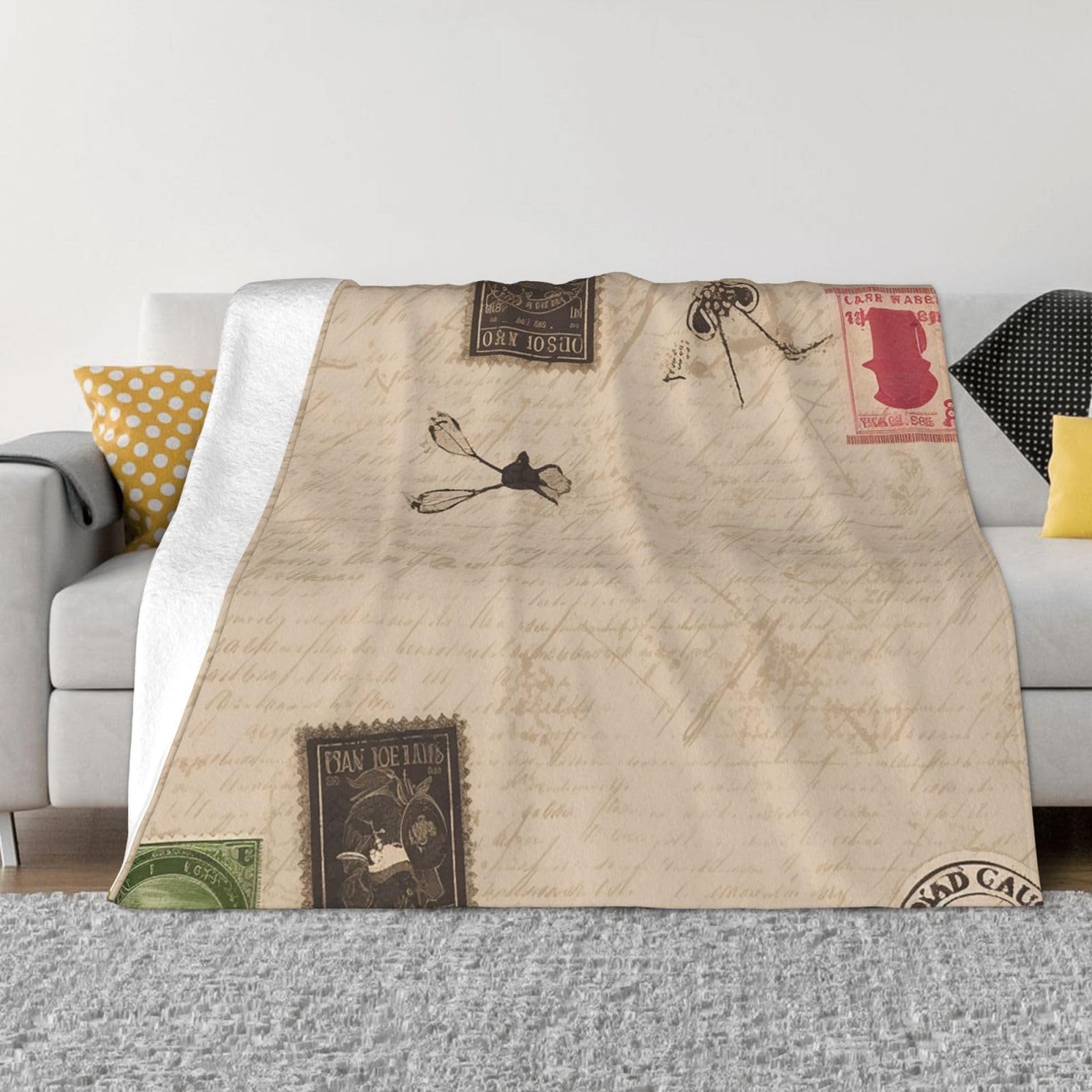 Couverture polaire pour lit et canapé en flanelle douce de voyage