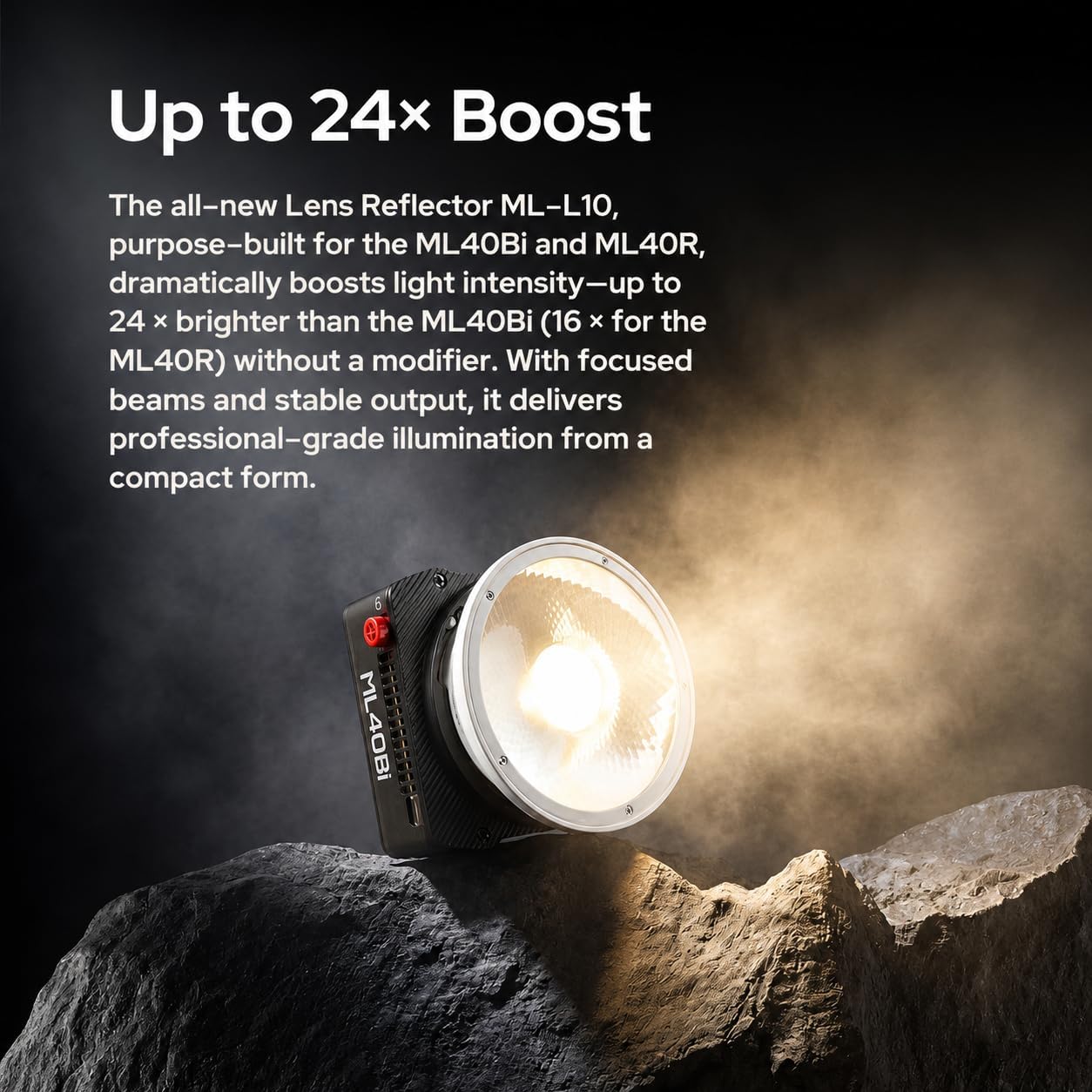 Godox ML40R LED RGB portátil, luz COB de Palma, batería incorporada, Control App/NFC, Compatible con Montura Godox, iluminación compacta para Youtube y fotografía