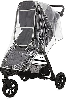 First Essentials Stroller Rain Cover Universal, Baby Travel Weather Shield, Windproof Waterproof, Protect from Dust Snow (Clear)